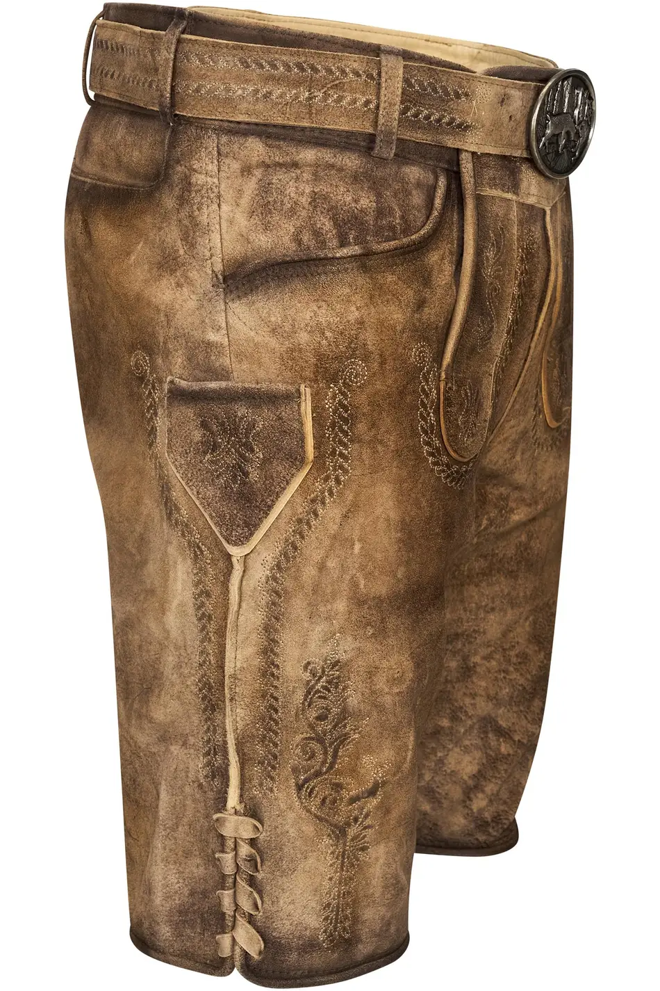 Hellbraune Gamsbock Lederhose Ederer
