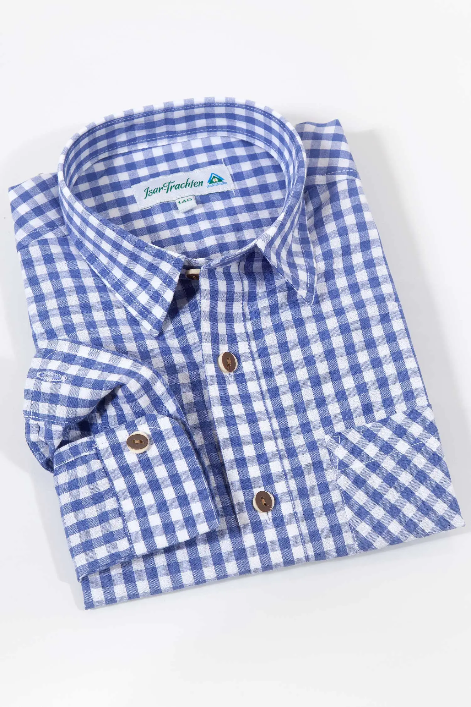 Kinder Trachtenhemd blau kariert Kinderhemd zur Tracht 