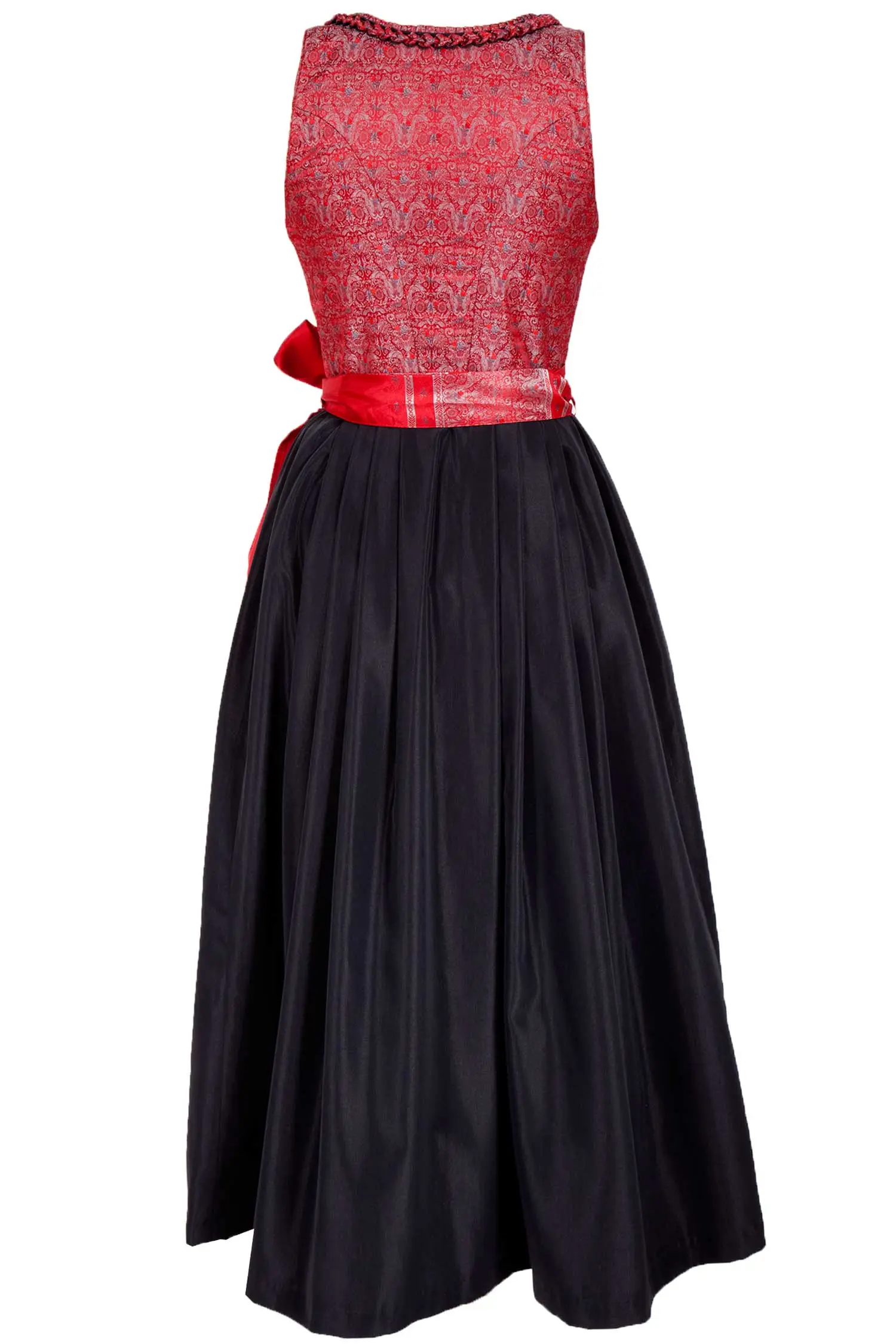Langes Dirndl Lisa in leuchtendem rot hinten