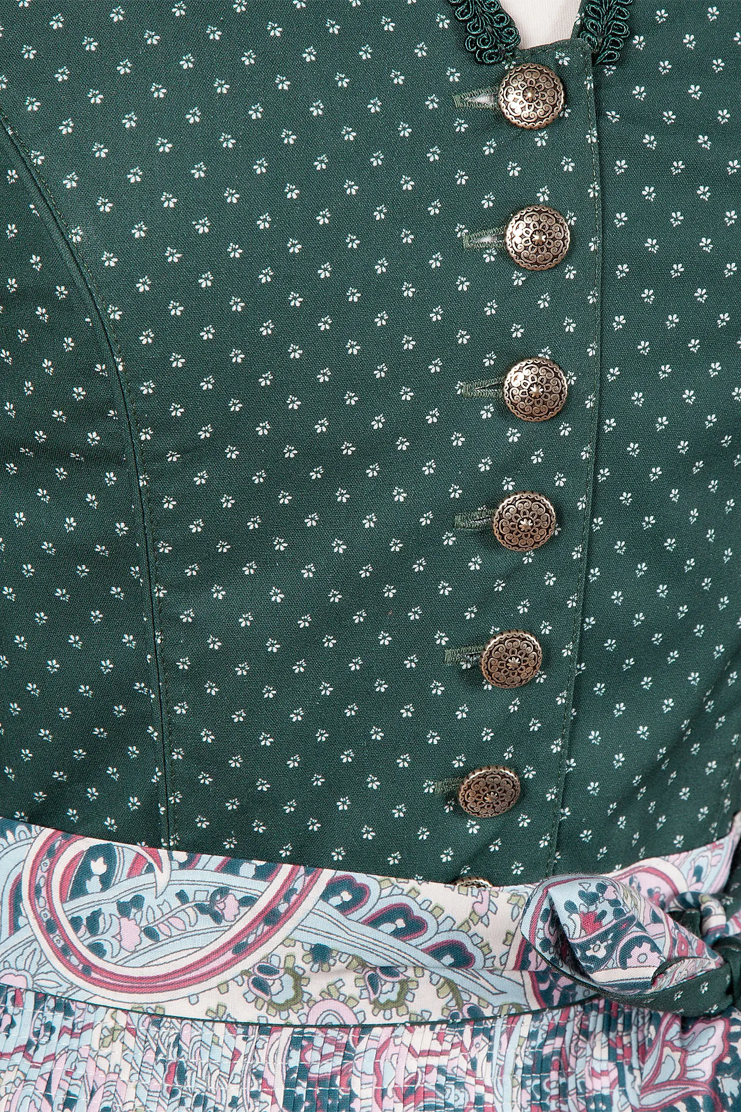Dirndl von Julias Dirndl in tanne - Detail Mieder