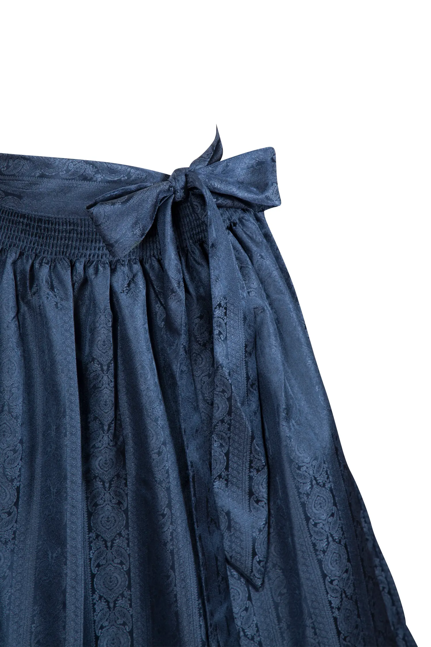 Dirndlschürze Corinna in dunkelblau 70 cm - Detail