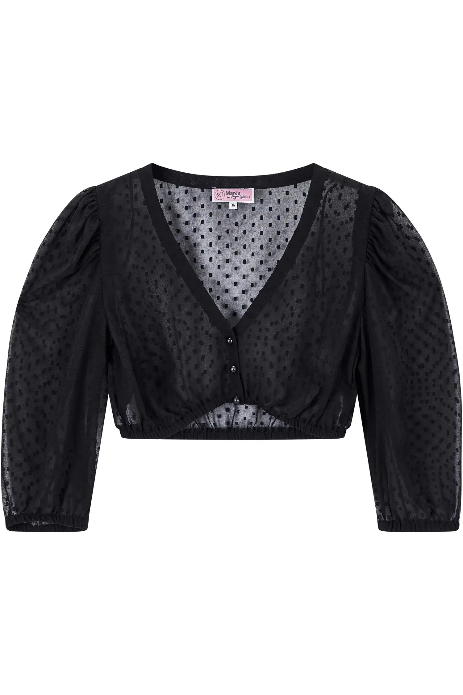 Dirndlbluse Ahorntal von MarJo in Schwarz