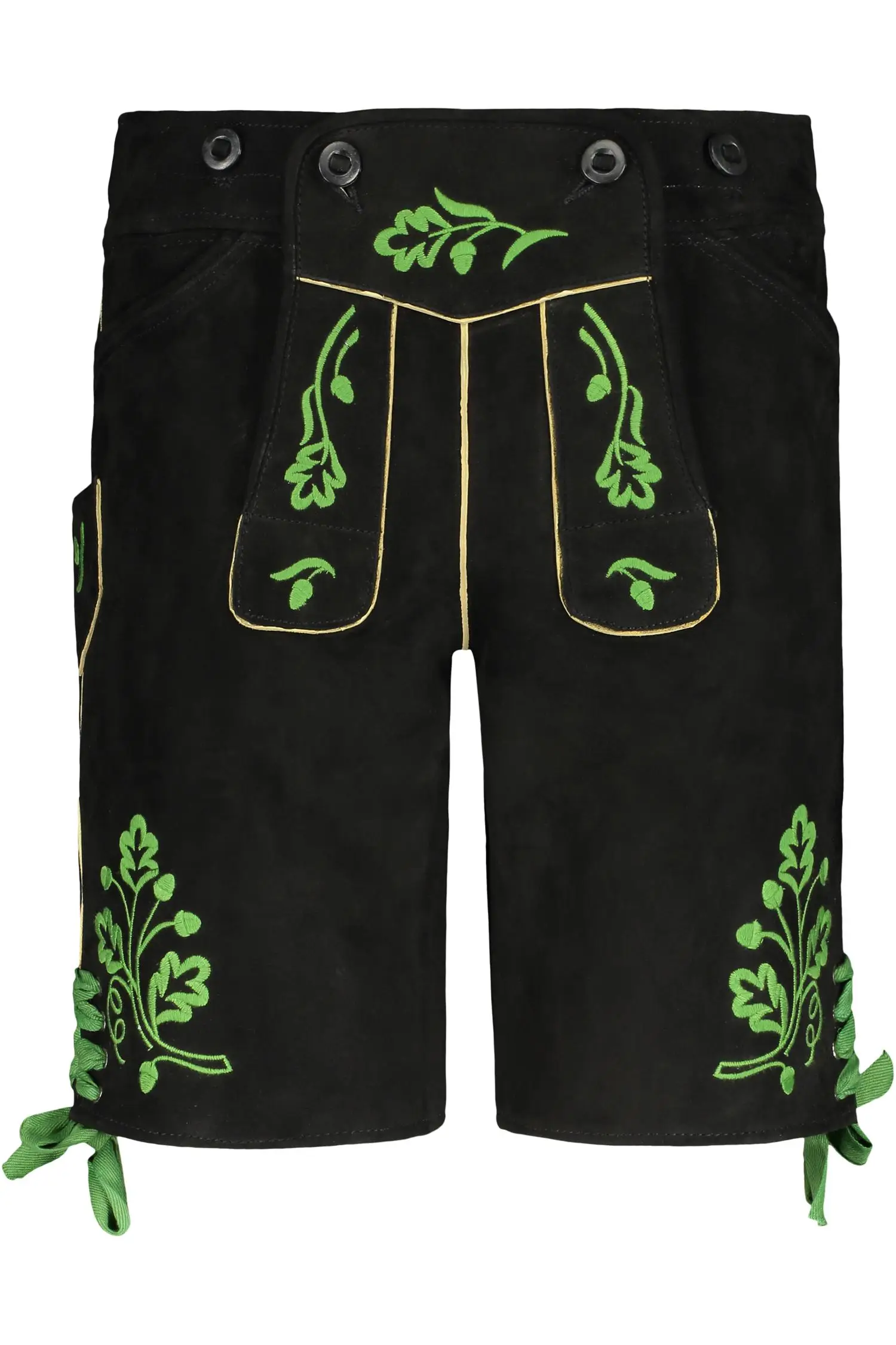 Lederhose Allgäu von Gweih & Silk in Schwarz