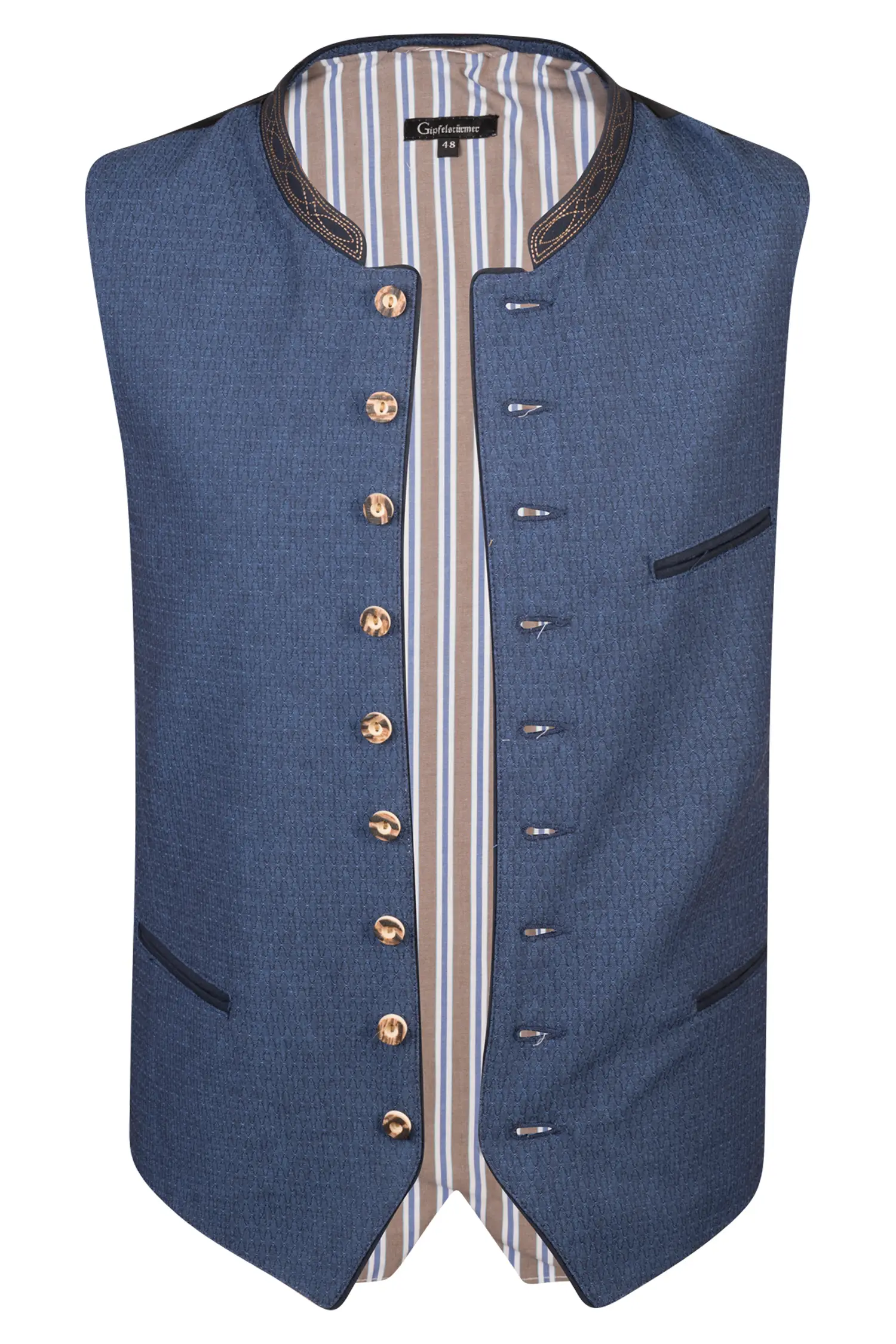 Gipfelstürmer Trachtenweste in Blau