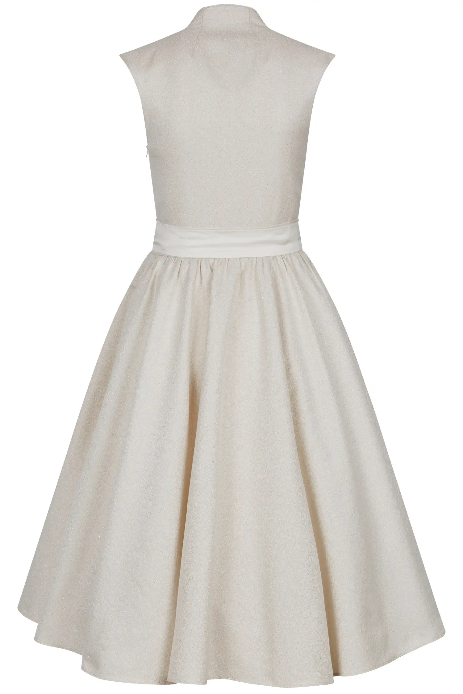 Sportalm Hochzeitsdirndl in creme mit Spitzenschürze hinten