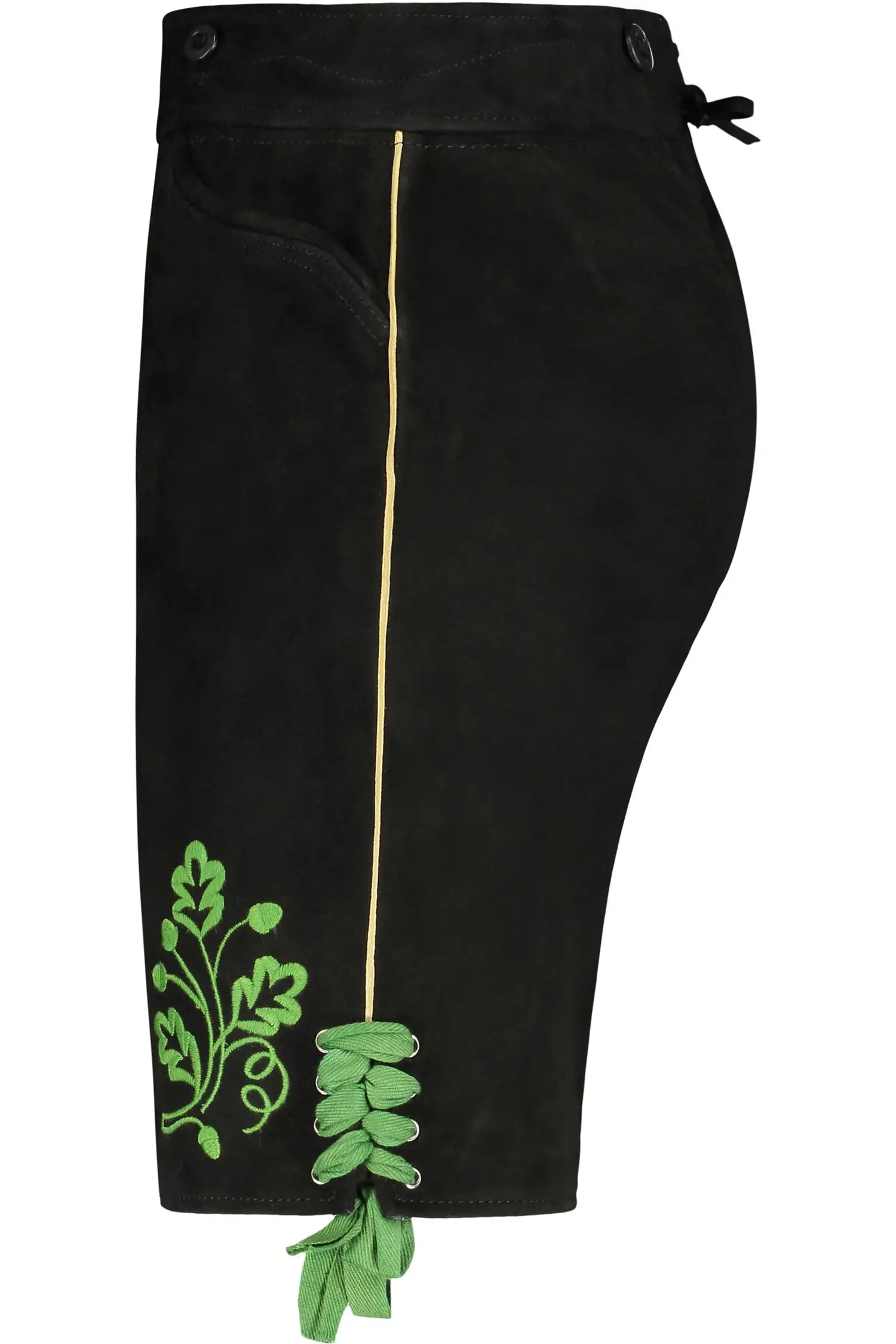 Lederhose Allgäu von Gweih & Silk in Schwarz