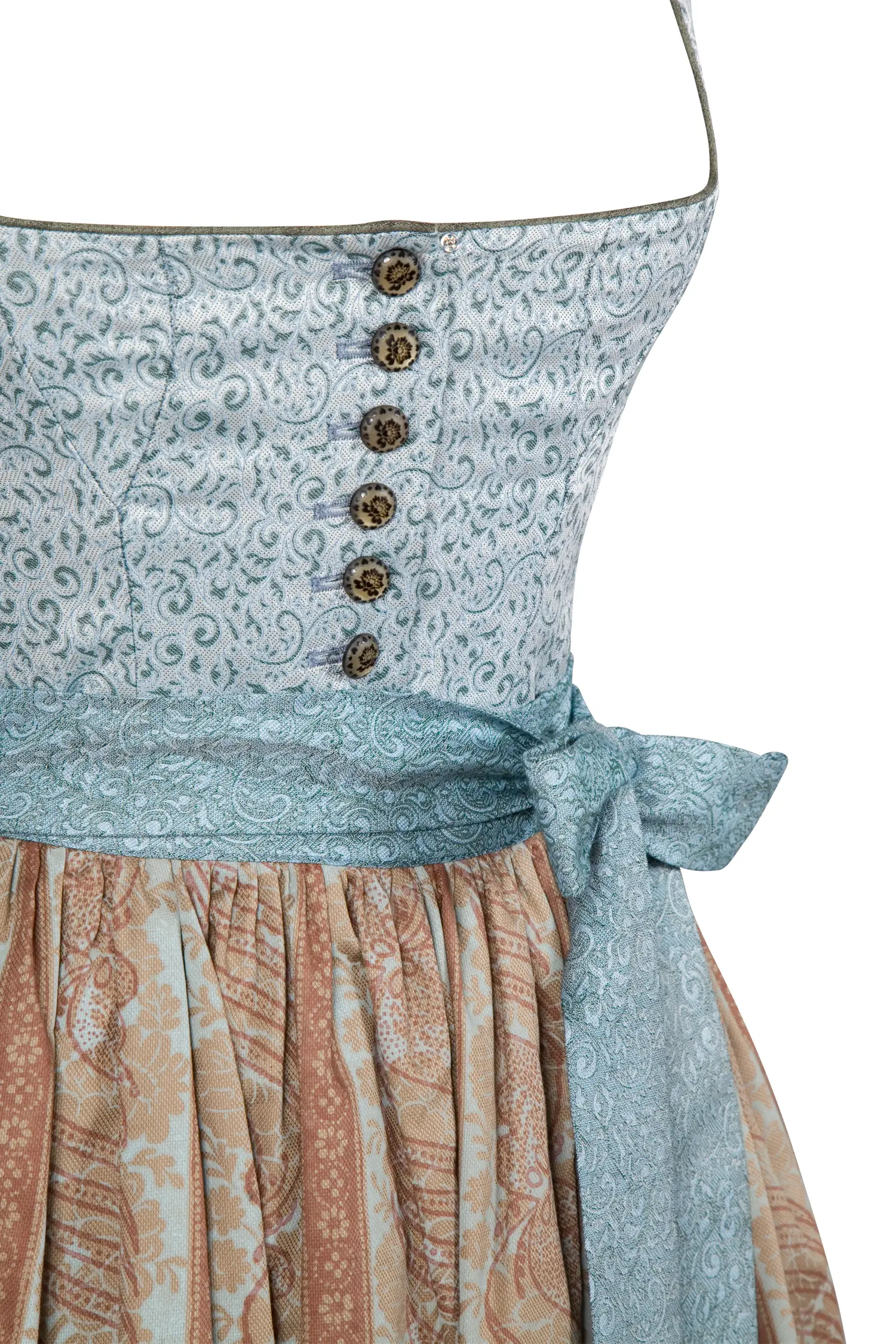 3099-0315-bl7-23-07b-0926 Sportalm Dirndl mit prächtigem Farbenspiel - Detail Mieder