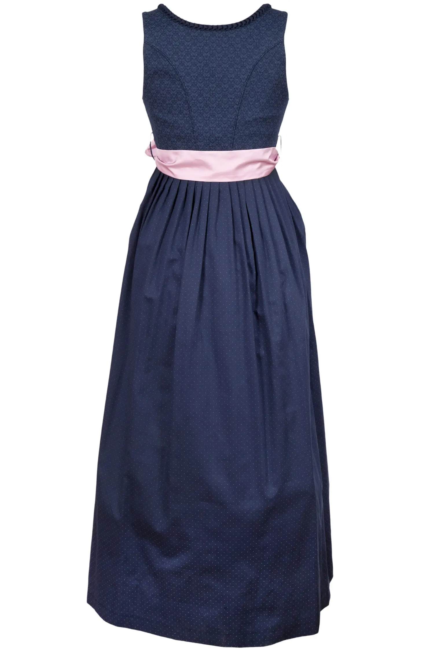 Umstandsdirndl India aus Baumwolle in dunkelblau hinten