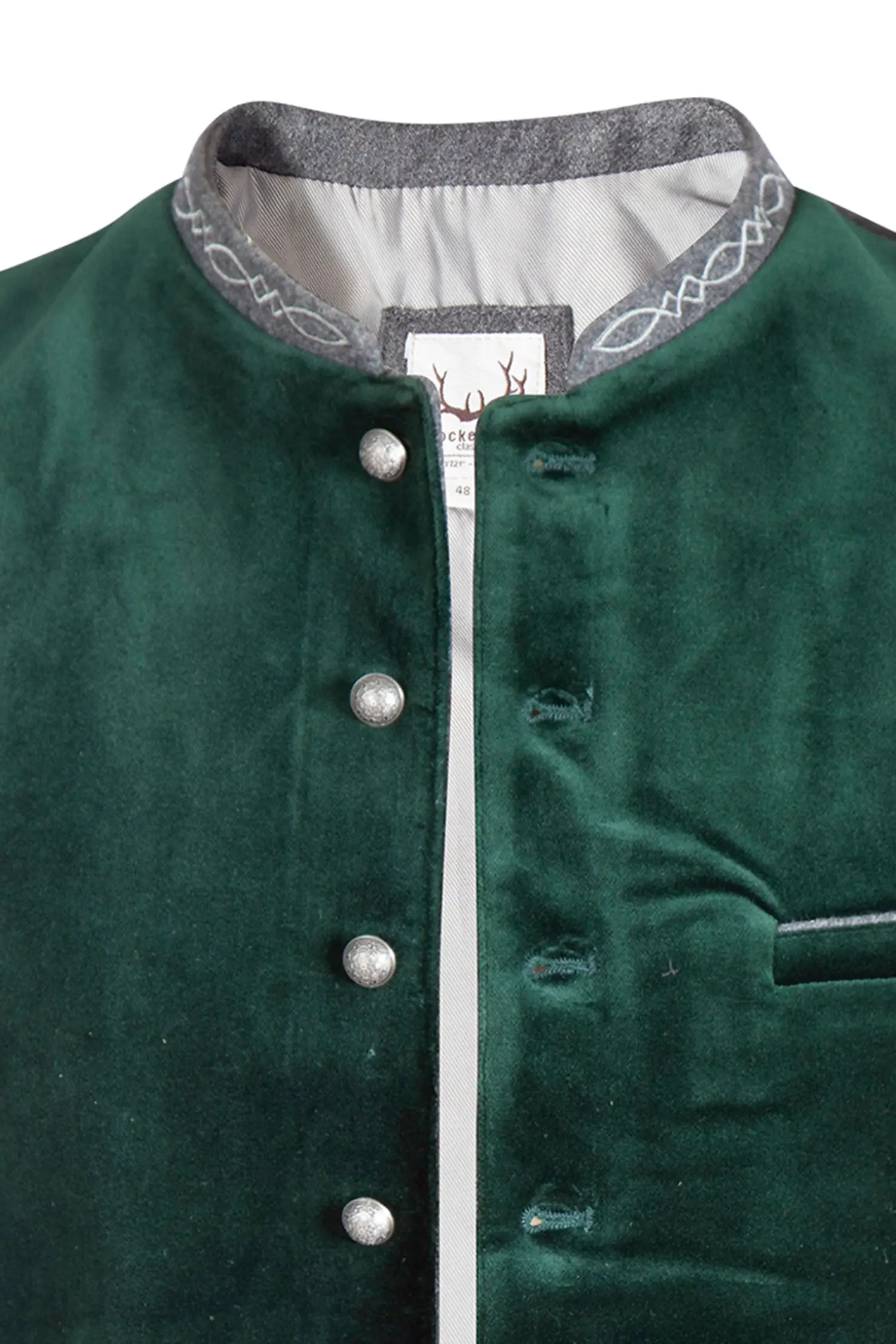 Trachtenweste Lorenzo in tanne - Detail Knöpfe