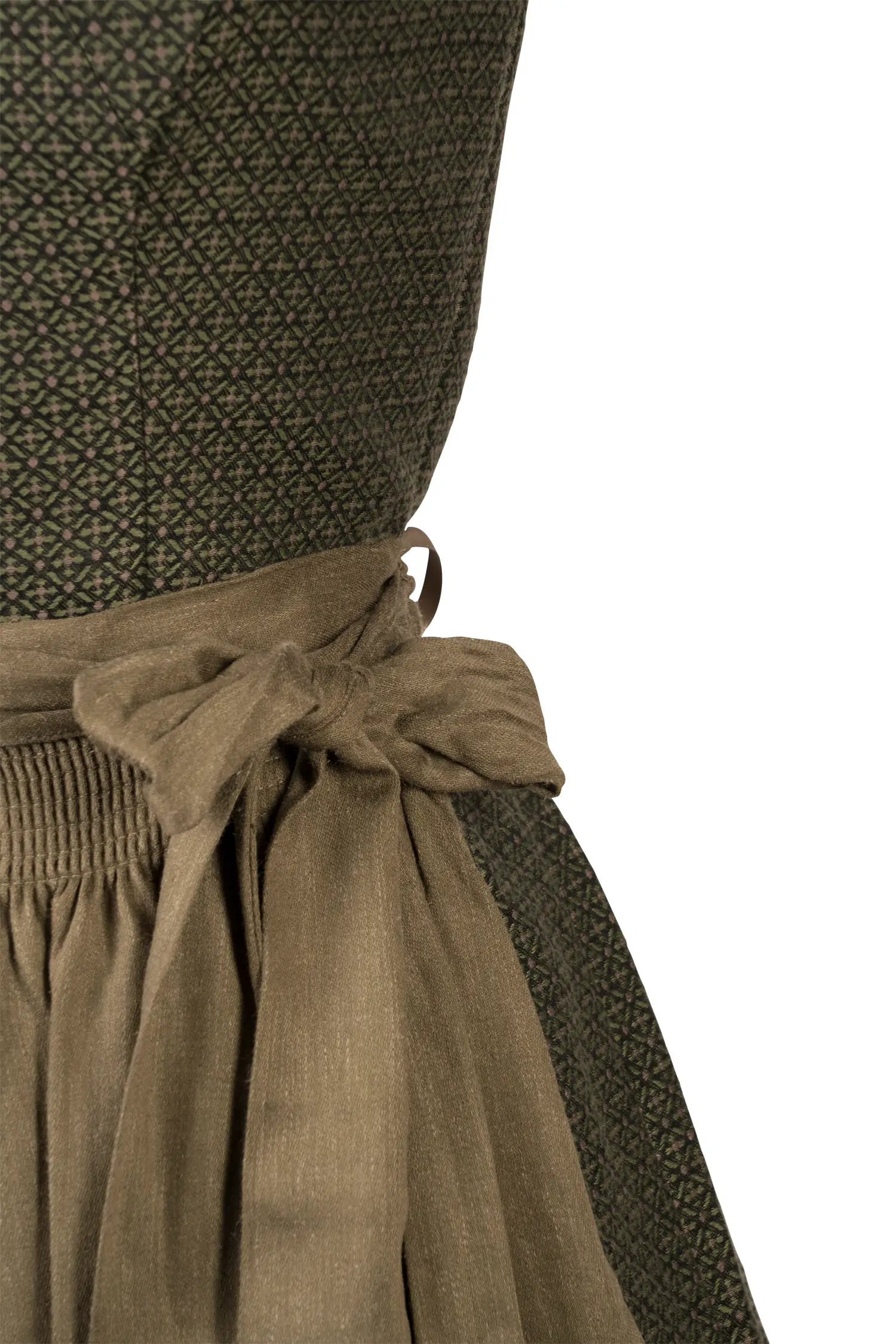 Dirndl Julia in Moosgrün Detail Mieder