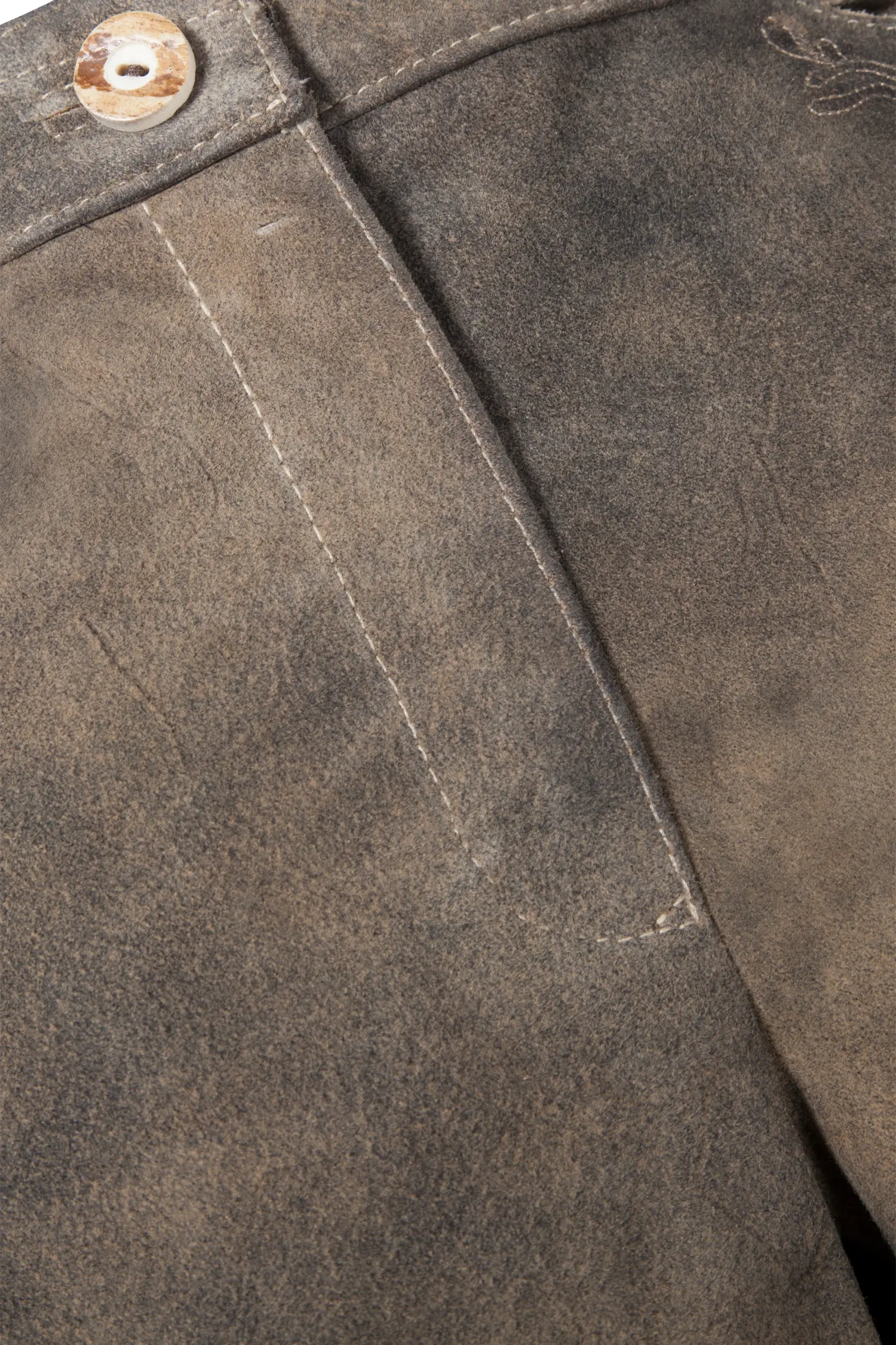 2613-1016-3BE-23-06-b0517 Kurze Lederhose Bessie in mittelbraun für Damen - Detail