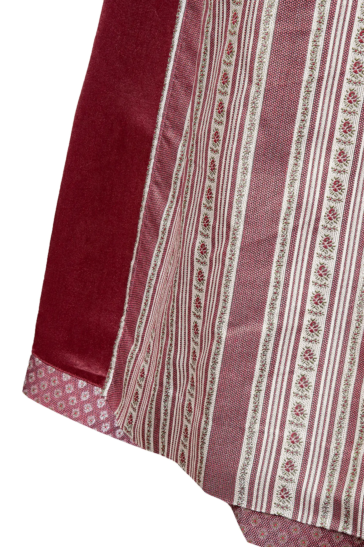 Dirndl in rot besonderer Schürze - Detail Rock