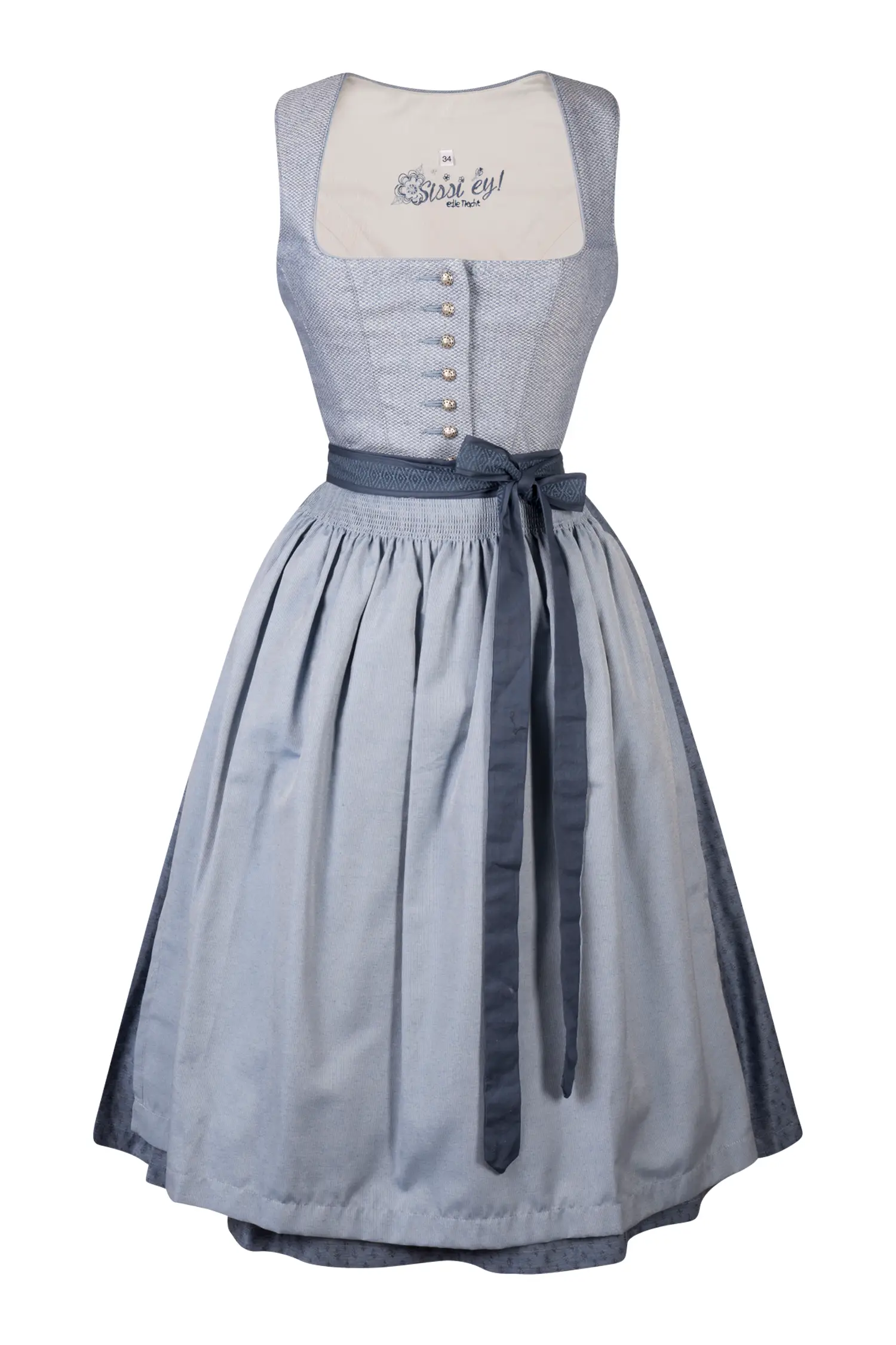 Blaues Designer Dirndl von Sissi ey!