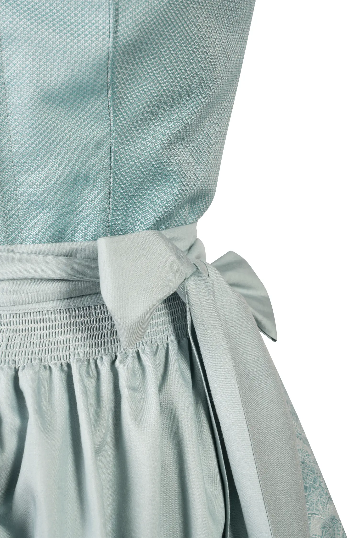 3098-0436-tk3-24-07-0405119 Dirndl Dagi in Mint Farben Detail Mieder