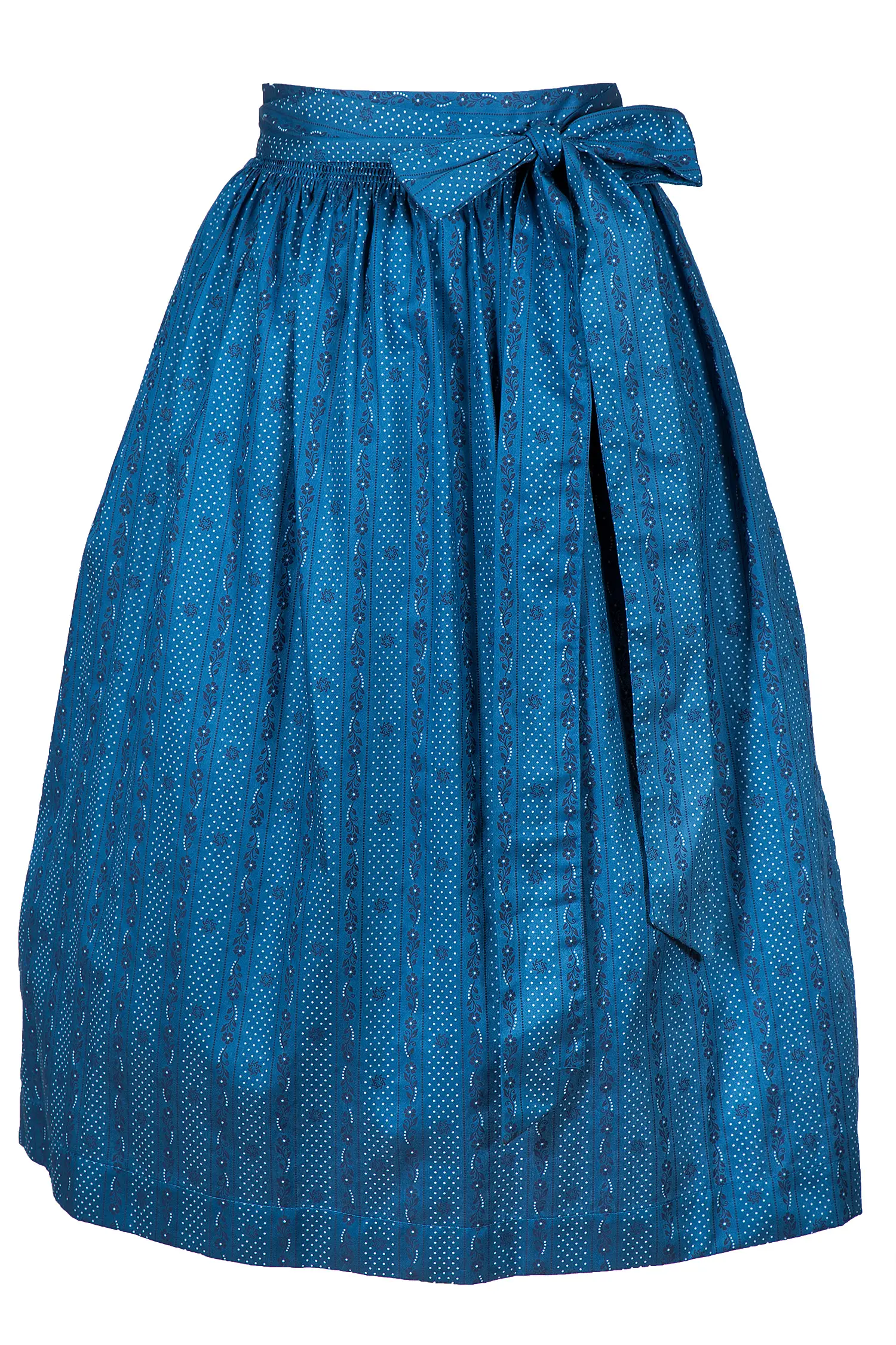 petrolblaue Dirndlschürze 70 cm 