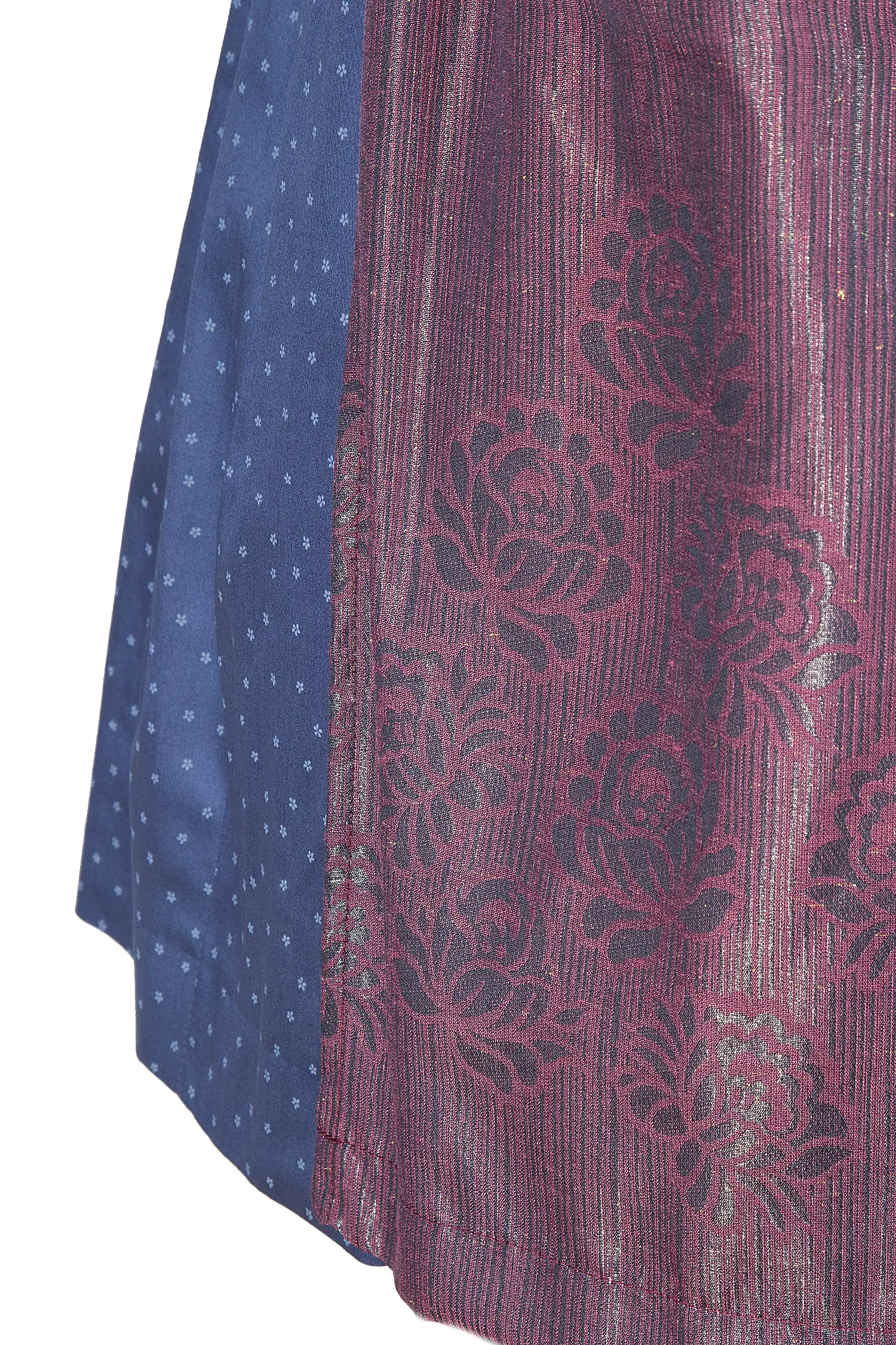 Dirndl in marine mit Blumenmuster - Detail Rock