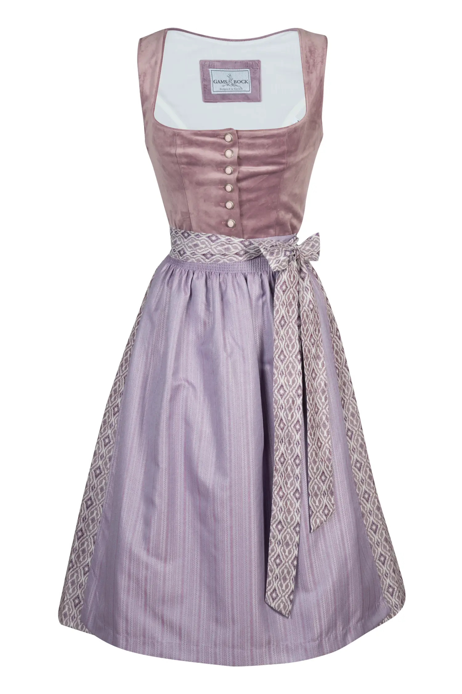 Dirndl Iliana in flieder mit Samtmieder