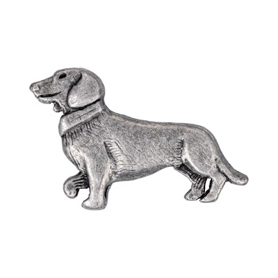 Pin Dackel von Gaudiknof in Silber Dackel in Silber von Gaudiknopf