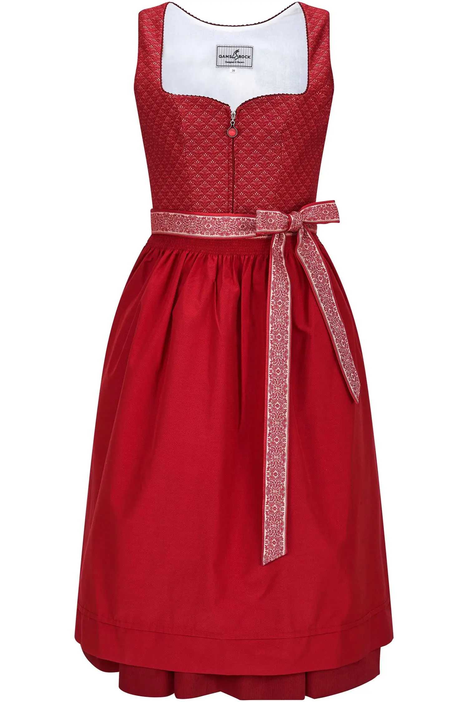 Gamsbock Dirndl Zenzi in Rot