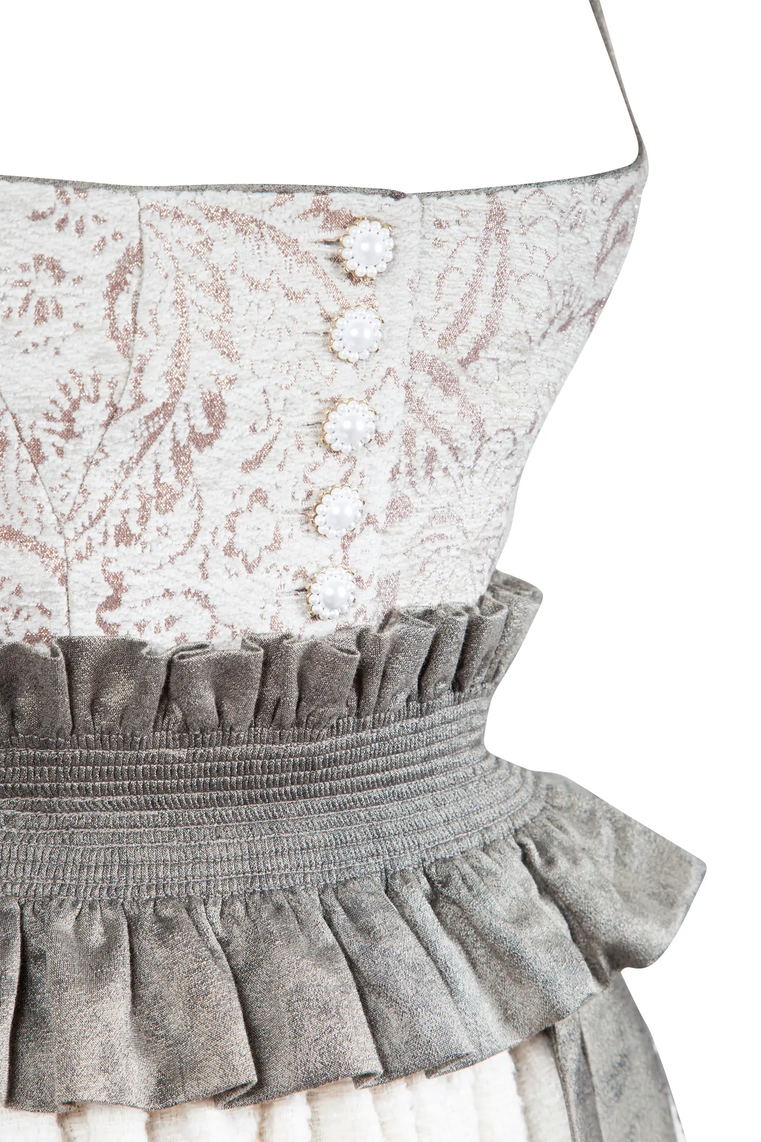 Sportalm Dirndl in creme mit extra Taillengürtel Sportalm Dirndl in creme mit extra Taillengürtel - Detail Mieder