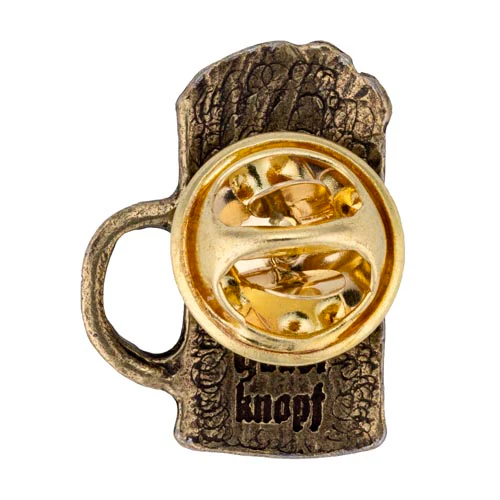 Gaudiknopf Pin Bier in Altmessing