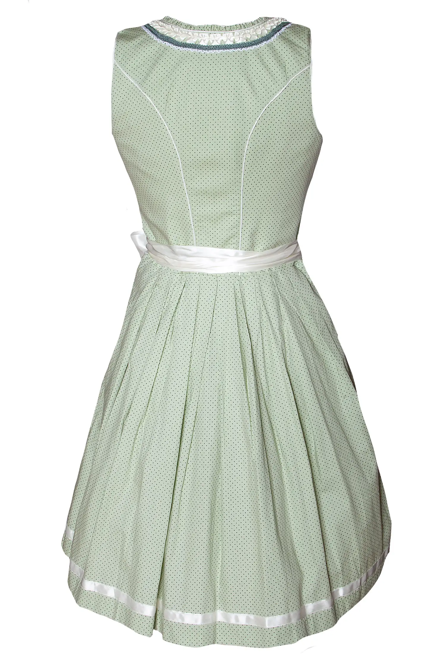 Mini Dirndl in salbei und champagner - Rückseite