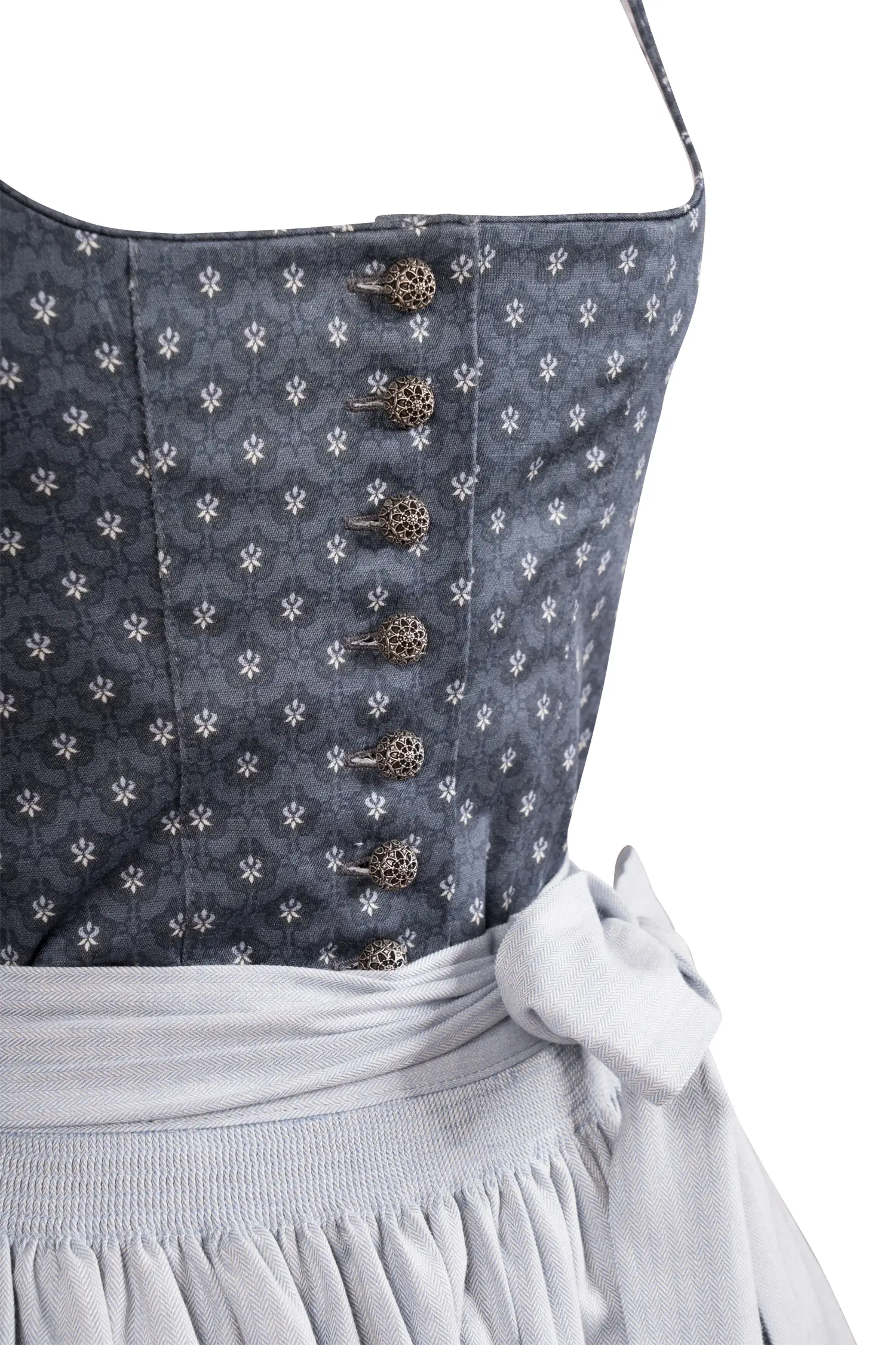 Hammerschmid Dirndl Pillersee in dunkelblau - Detail Mieder