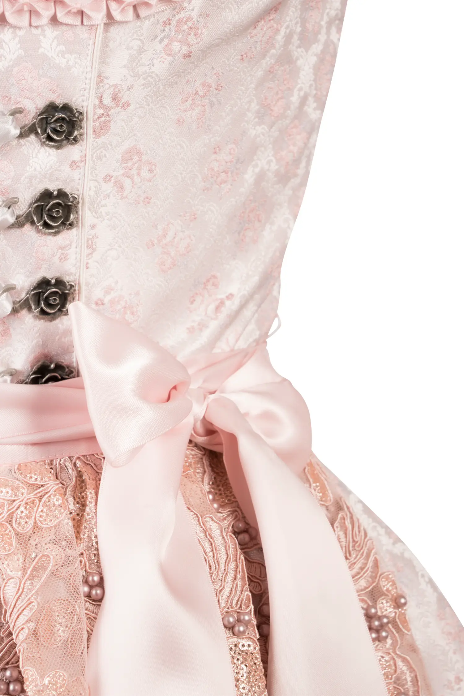 Dirndl Lia in Rosa Detail Mieder