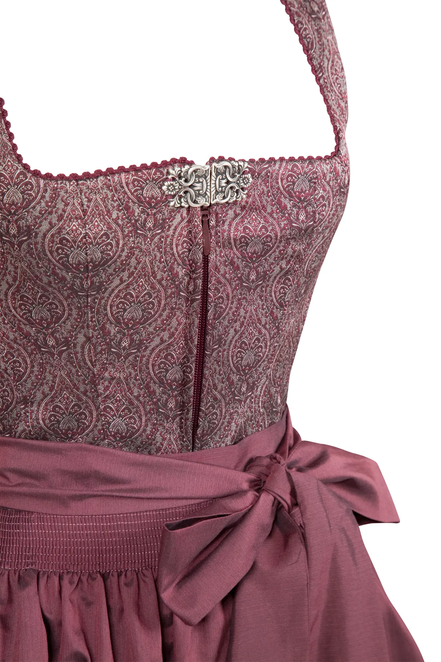 3098-0369-rt8-23-06f-0741jWFijXpOuKFrZ Zeitlos elegantes Dirndl in bordeaux - Detail Mieder