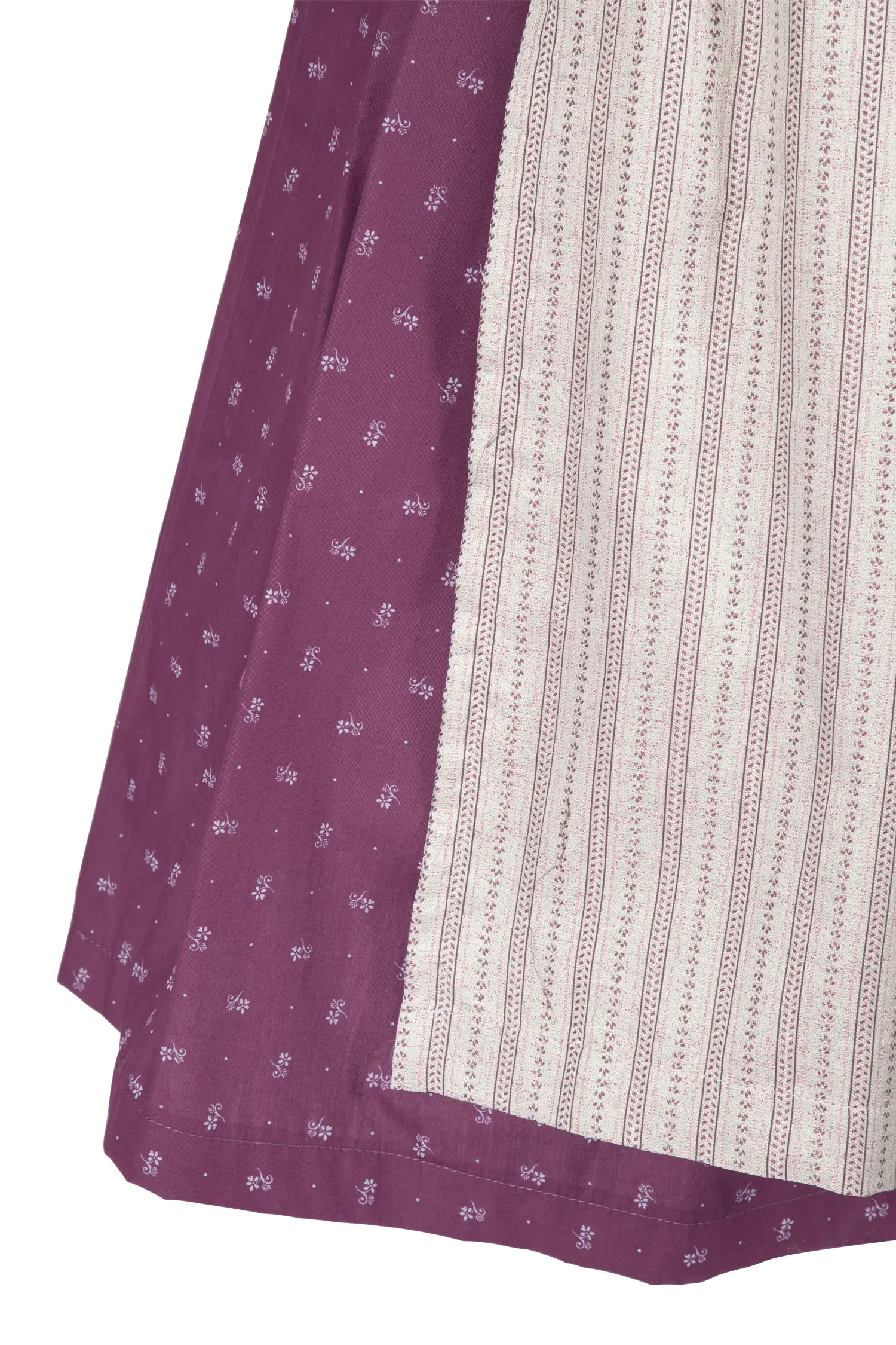 Limitiertes Dirndl in beere/creme - Detail Rock