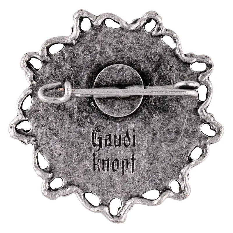 Gaudiknopf Rückseite verzierte Anstecker