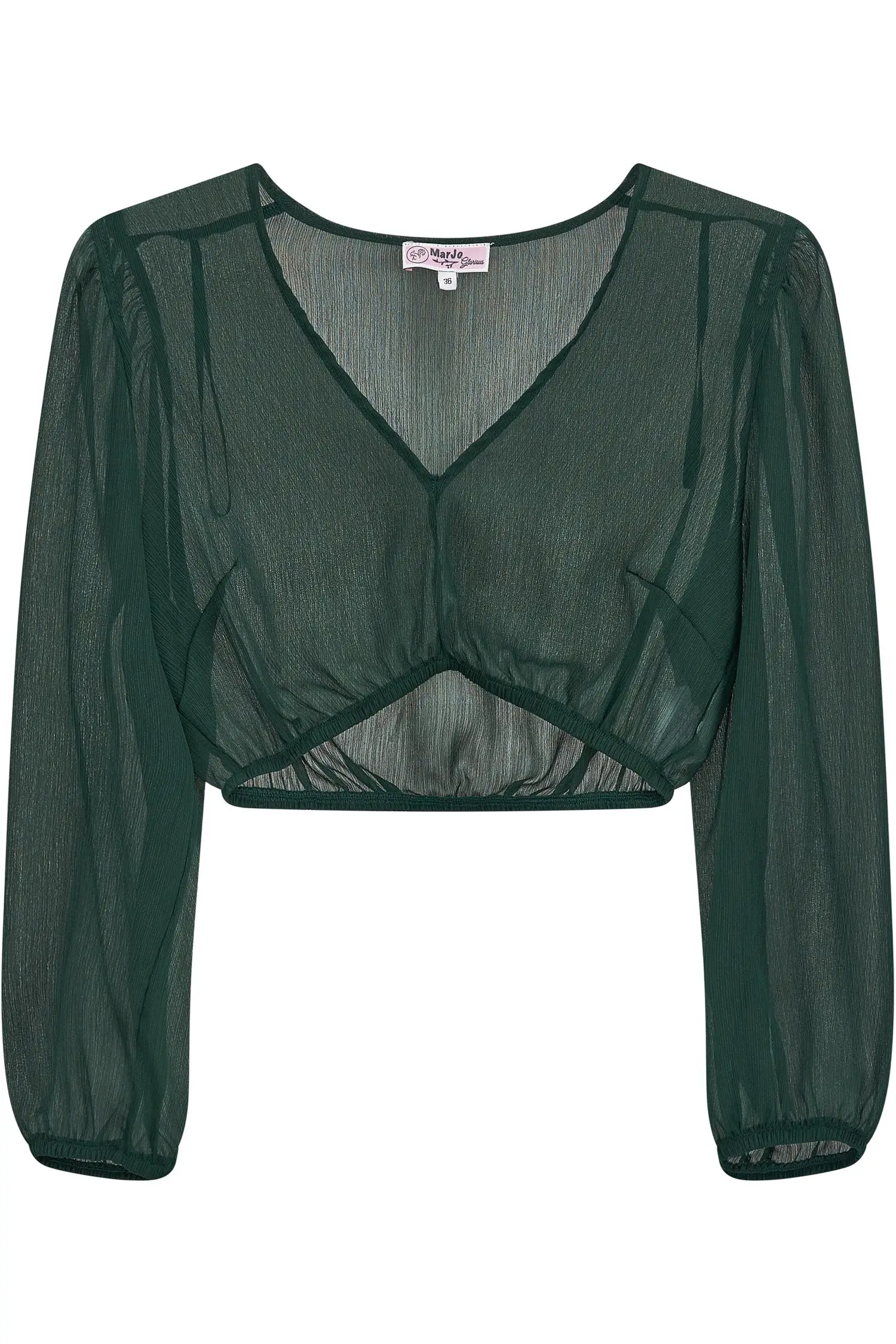 MarJo Dirndlbluse Saldenburg in Flaschengrün