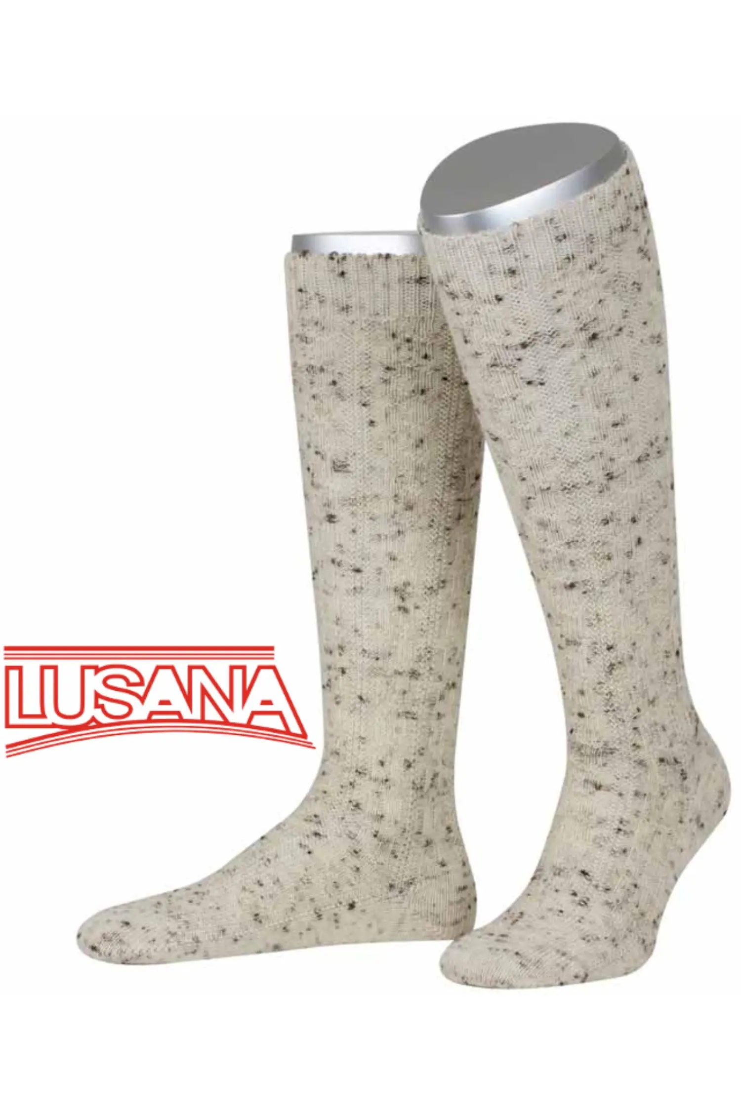 Lusana Trachtenkniestrumpf in Natur 