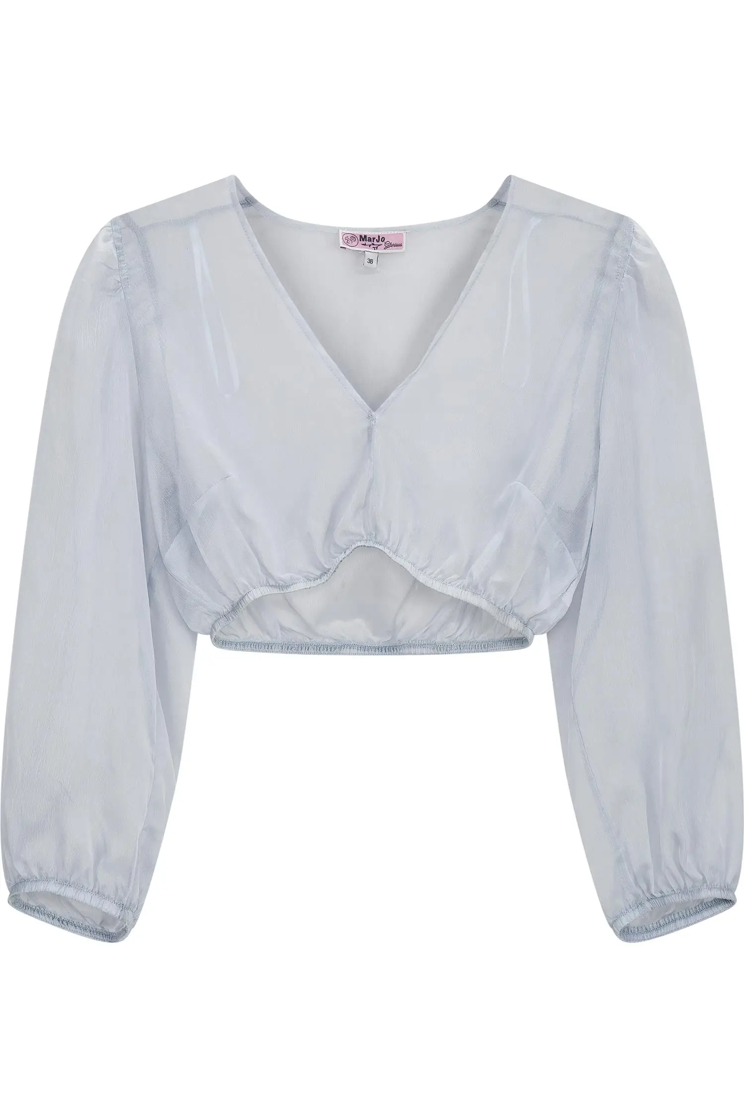 Hellgrau Dirndlbluse Saldenburg von MarJo