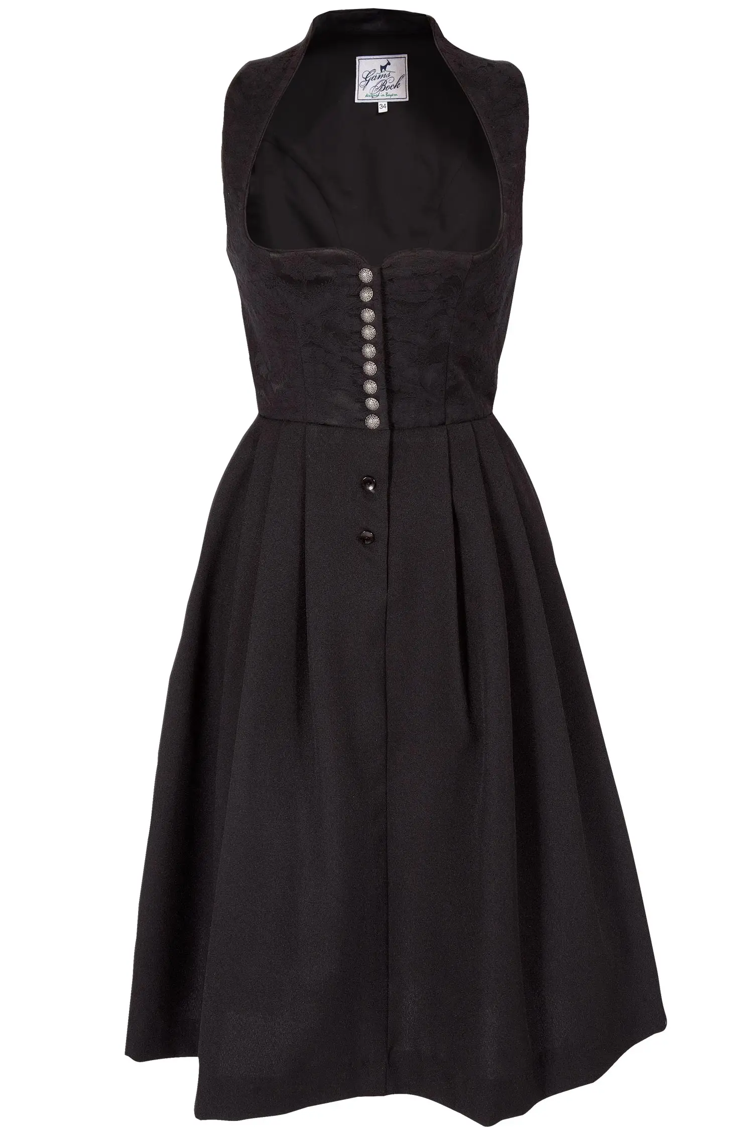 Gastrodirndl Nicki-Maria in schwarz ohne Schürze