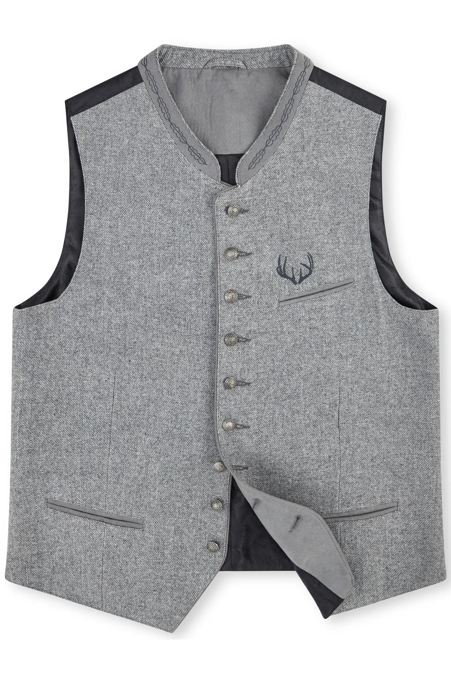 Trachtenweste in Hellgrau von Almsach 