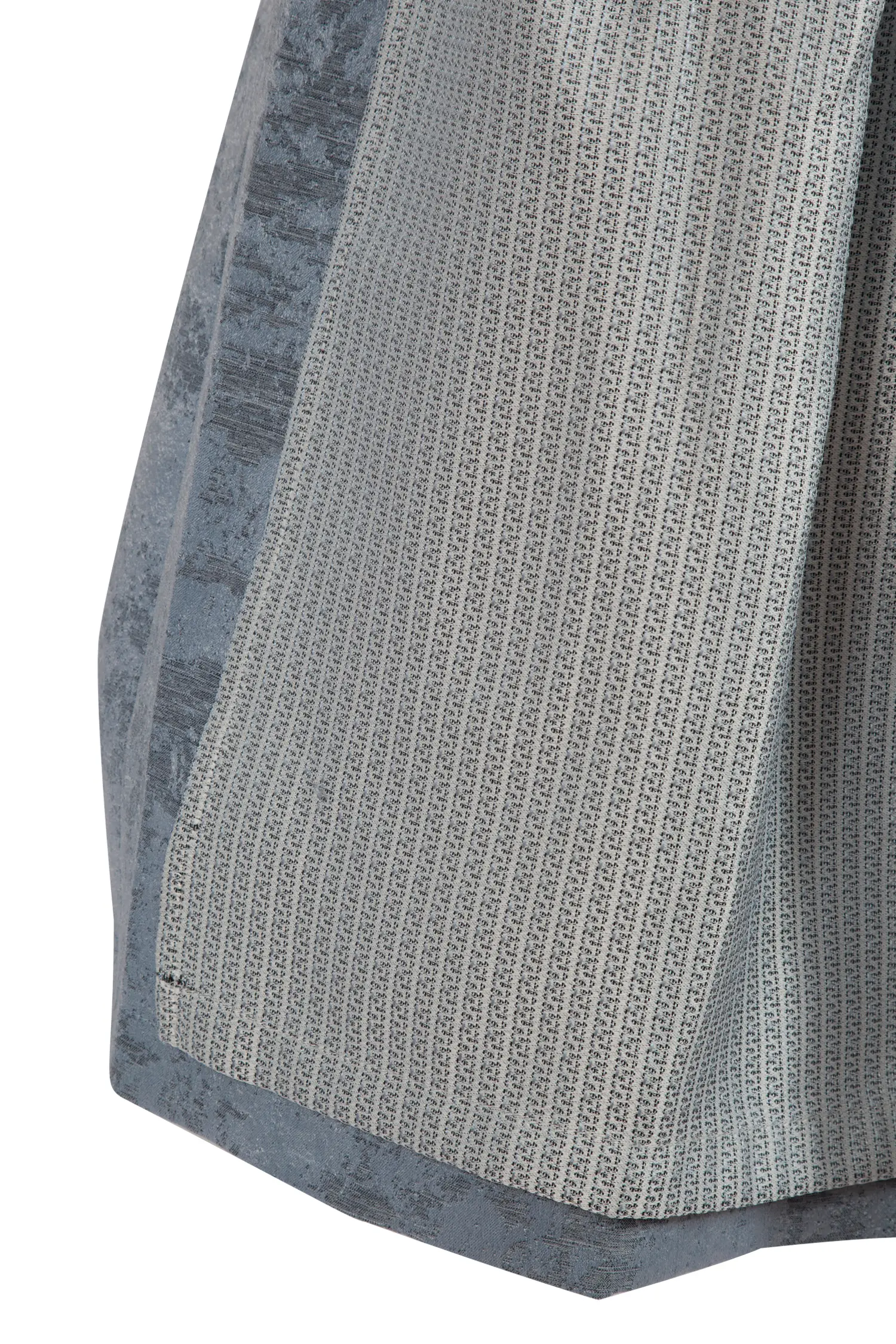 Dirndl in blau / silber mit Schließe, Leinen-Optik - Detail Rock