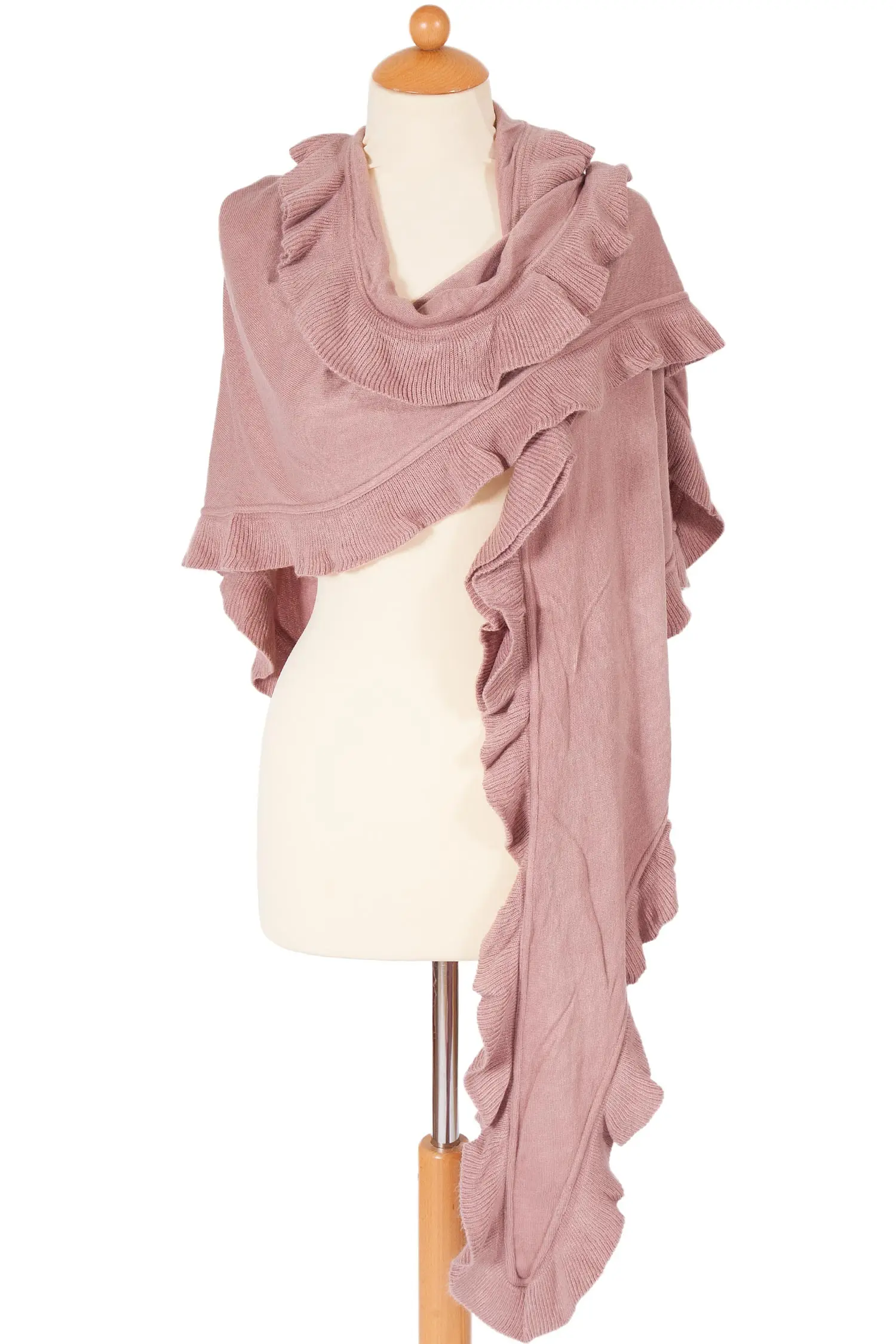 Poncho / Cape in altosa Feinstrick