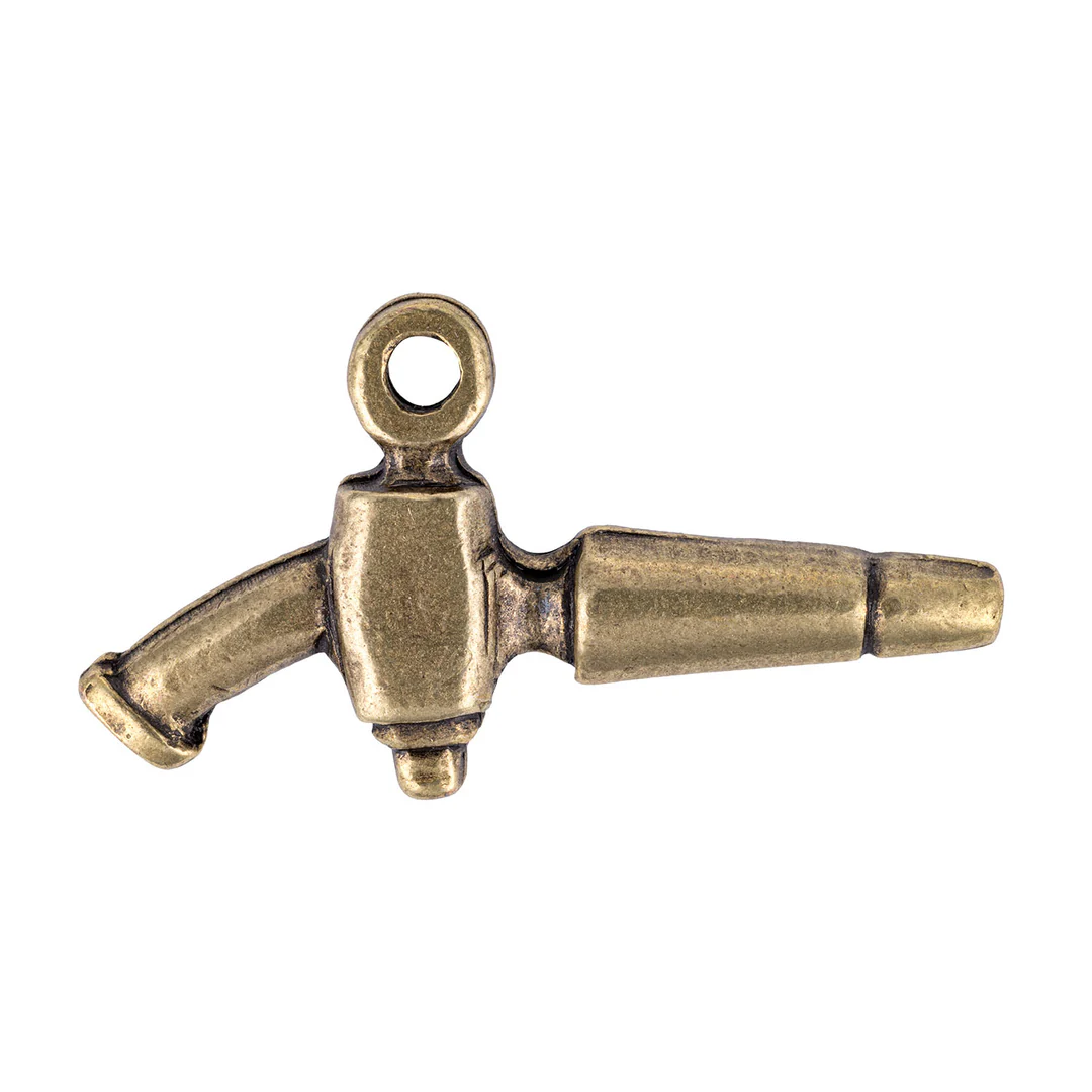 Pin Zapfhahn von Gaudiknopf in Altmessing Gaudiknopf Zapfhahn in Altmessing