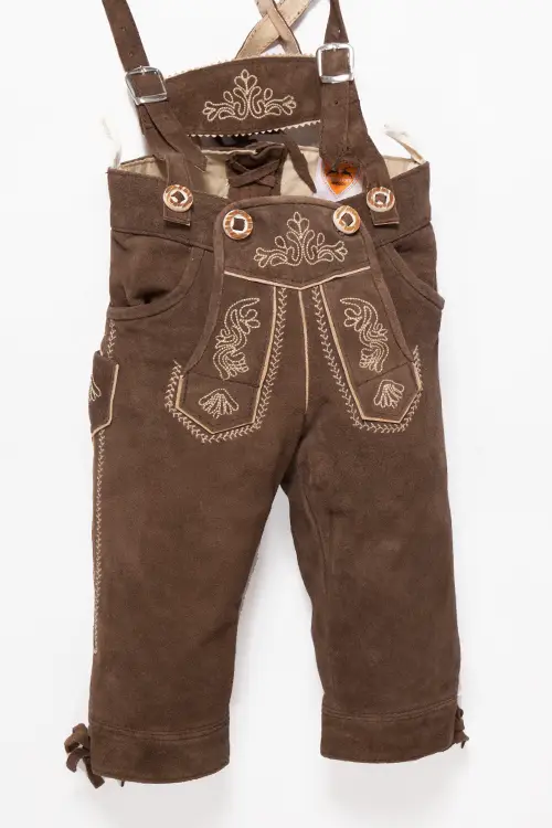 Kinder Lederhose als Kniebundhose mit Träger 1