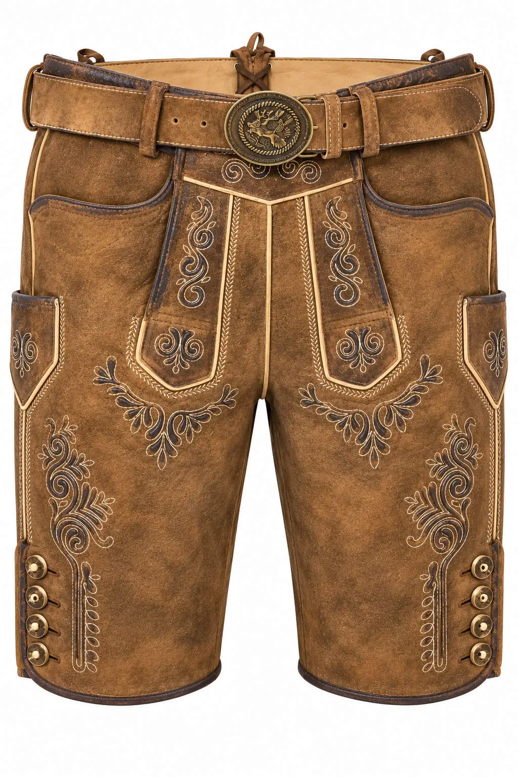 Lederhose Rolli von Maddox in Hellbraun Lederhose Rolli von Maddox in Hellbraun