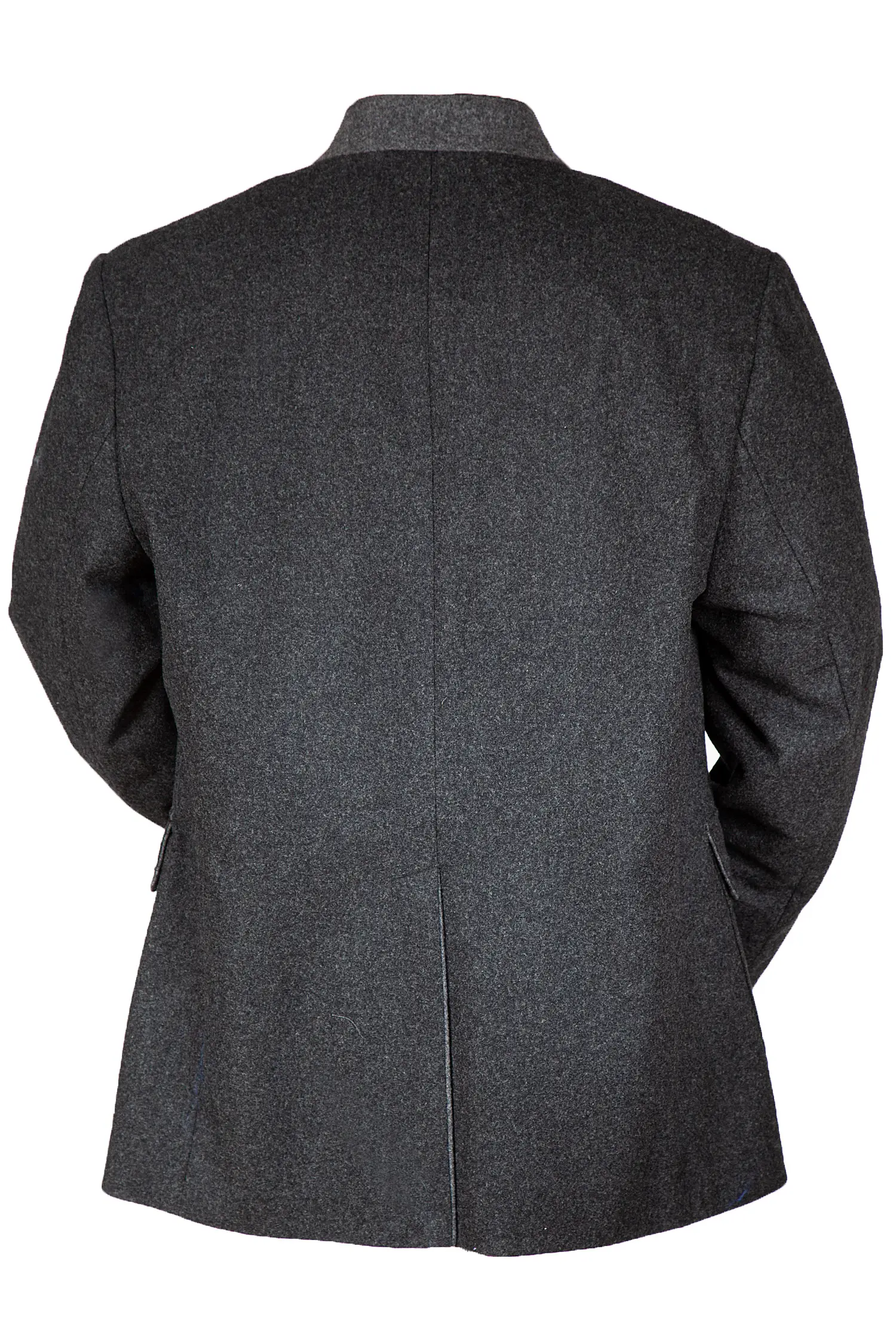 Trachten Janker in grau mit Einstecktuch - Rückseite