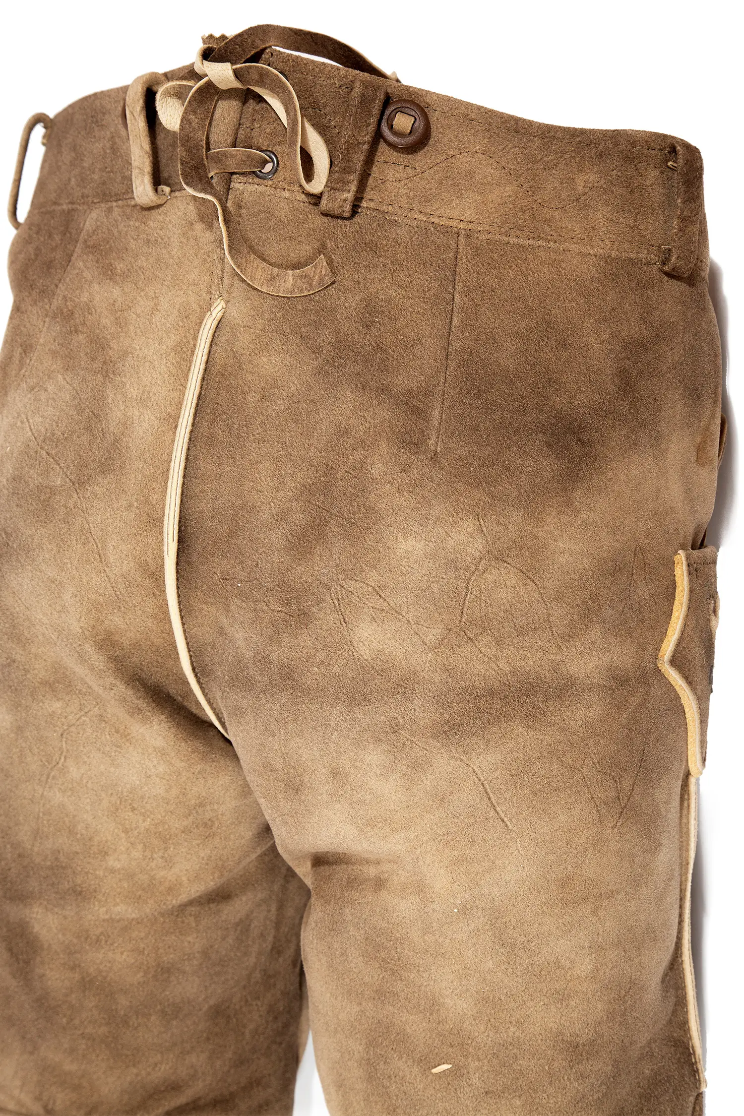 Meindl Lederhose Feldkogel in hellbraun hinten