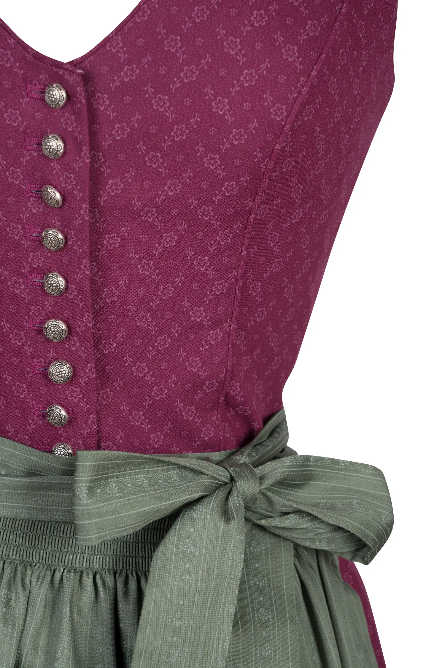 Dirndl Laurita mit V-Ausschnitt - Detail Mieder