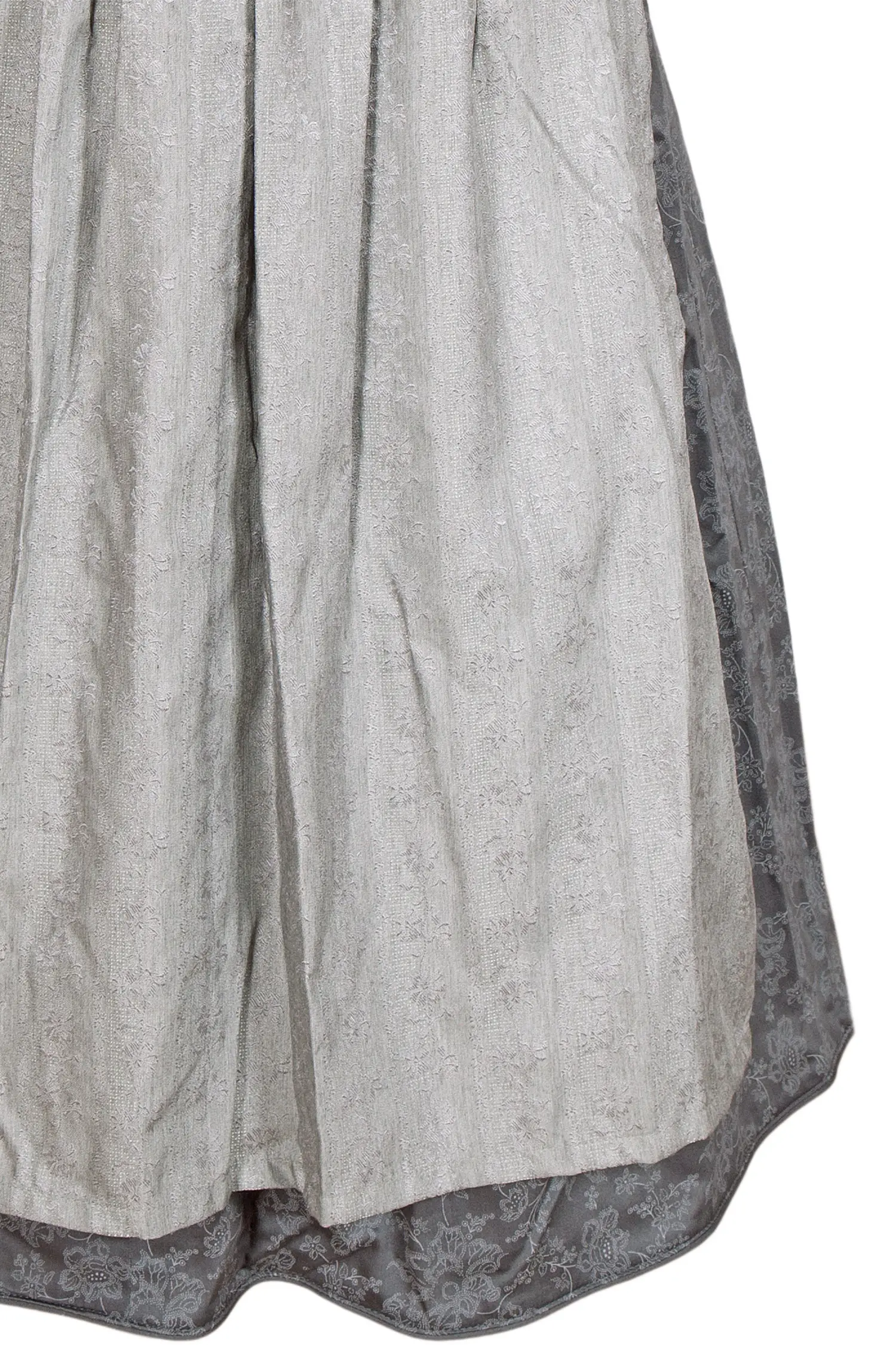 Midi Dirndl in grau anthrazit mit Schnürung Detail