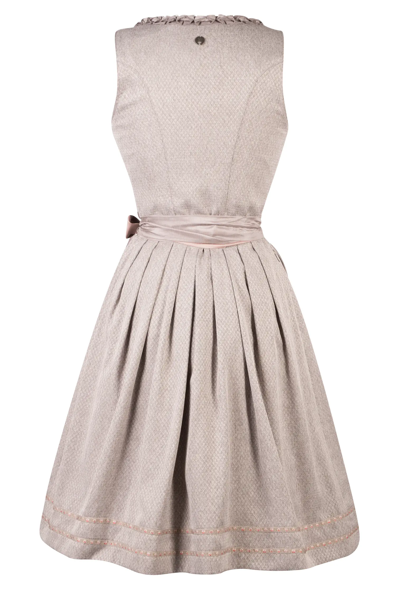 3087-0035-be5-24-04-2504852 Dirndl Diva in Taupe Rückansicht