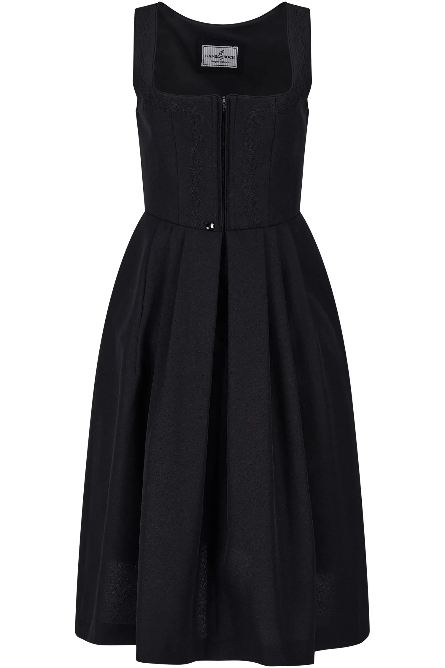 Gastro Dirndl Inge von Gamsbock in Schwarz