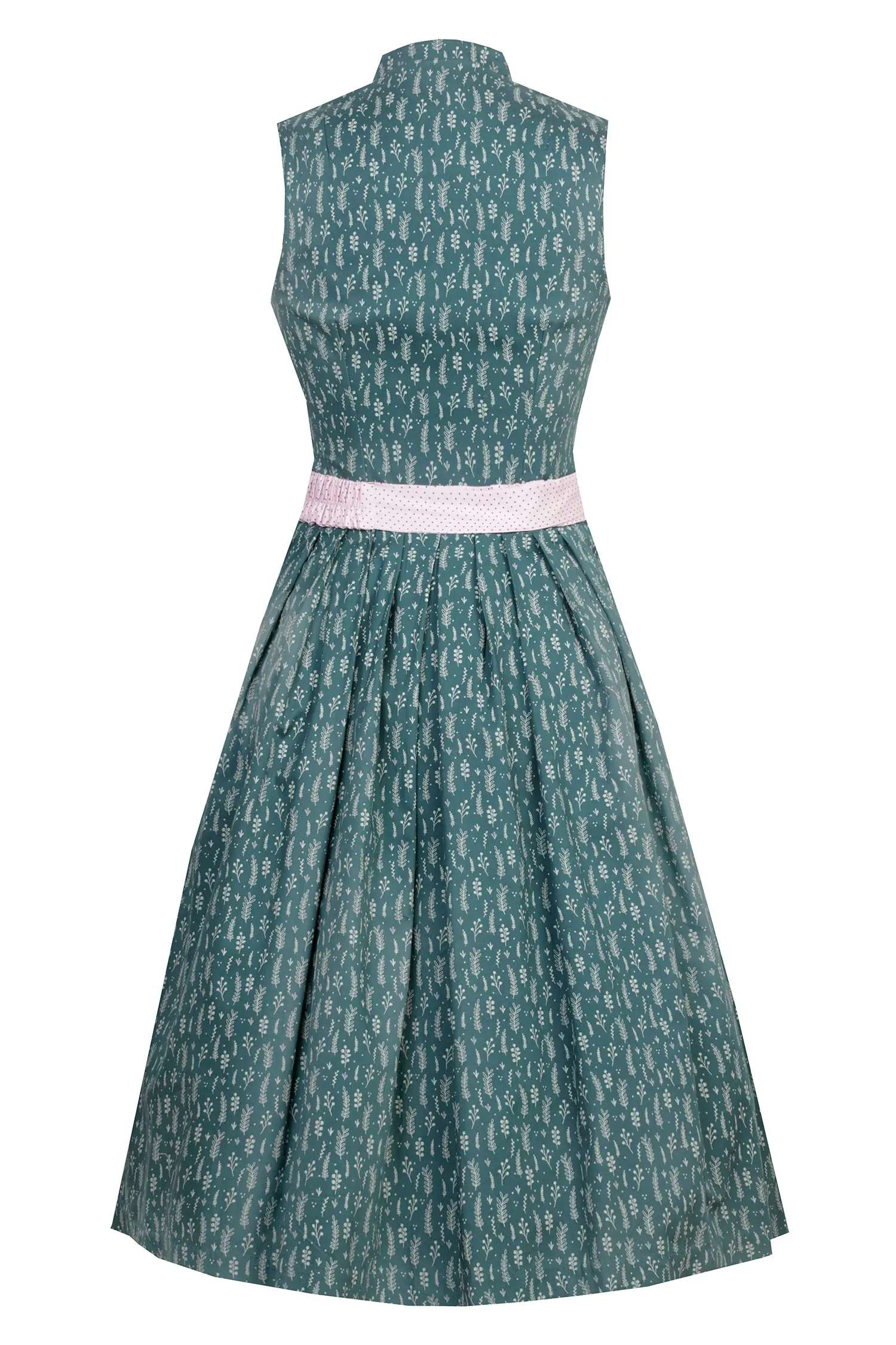 3081-0114-gn8-23-05-k-marjo2c Dirndl Greta in flaschengrün - Rückansicht
