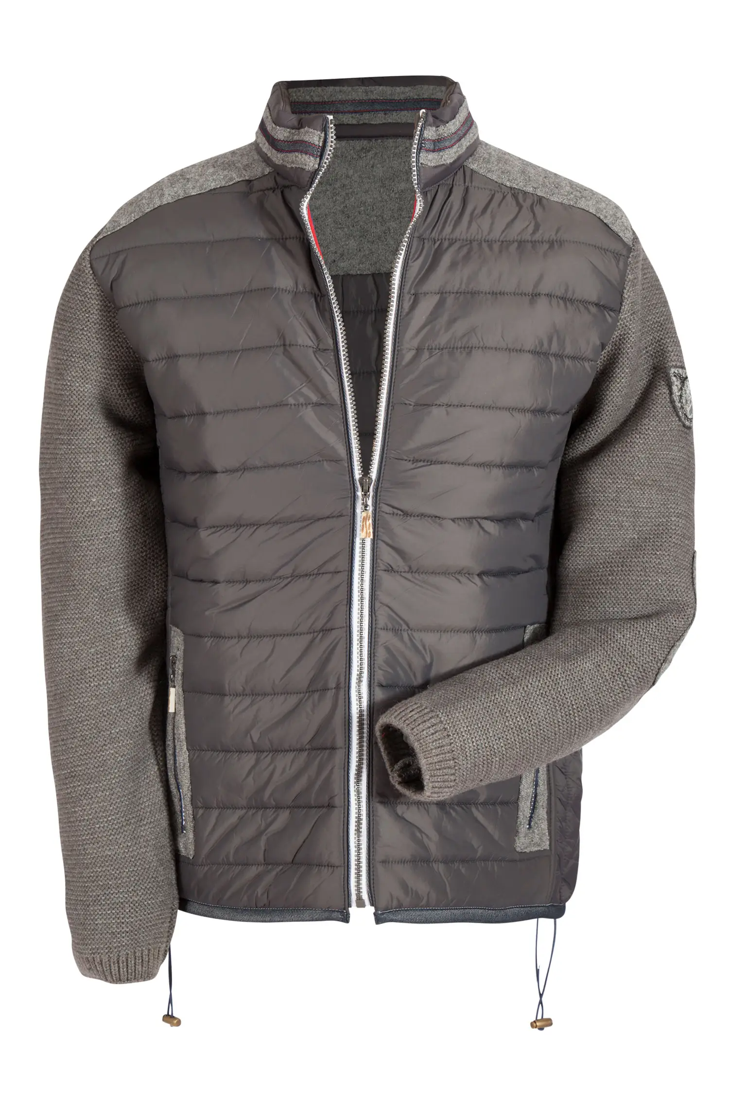 Herren Trachtenjacke Darnsee in grau mit Strick