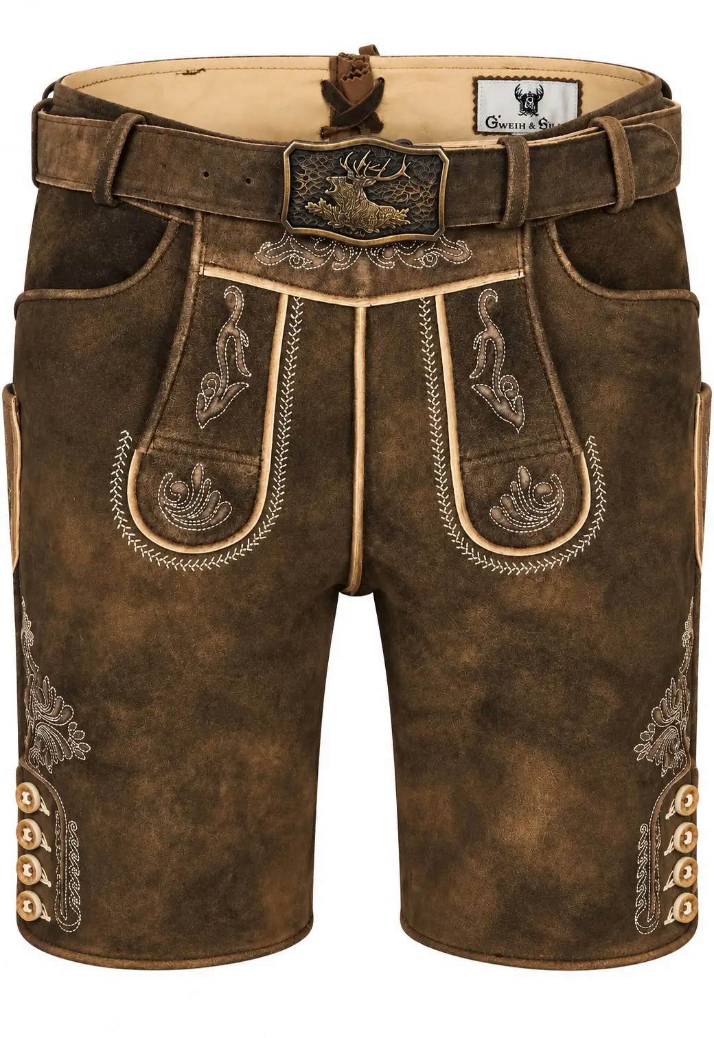 Lederhose Arno von Gweih & Silk in Nussbraun Lederhose Arno von Gweih & Silk in Nussbraun